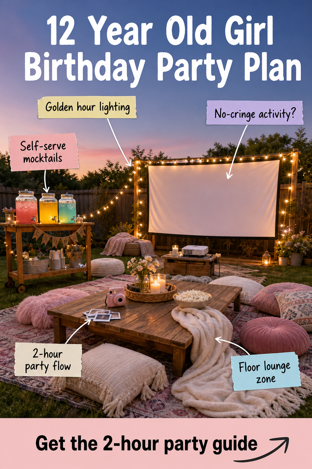 12 Year Old Girl Birthday Party: Complete 2-Hour Timeline