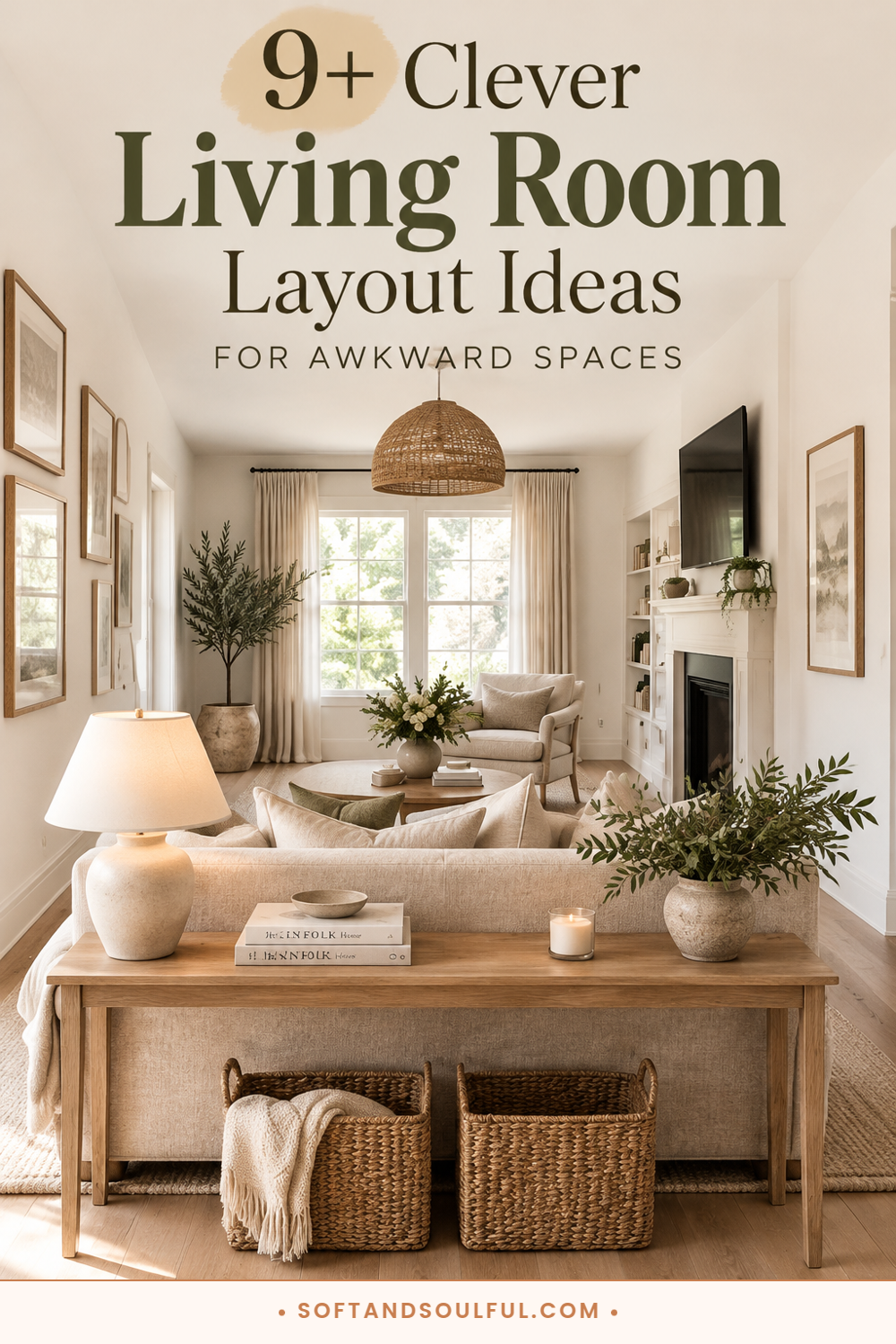 9+ Clever Awkward Living Room Layout Ideas
