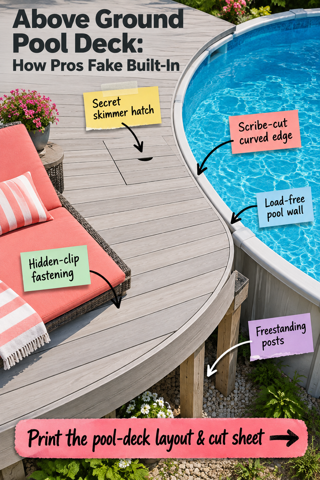 Above Ground Pool Deck Plans: How to Fake a Built-in Look
