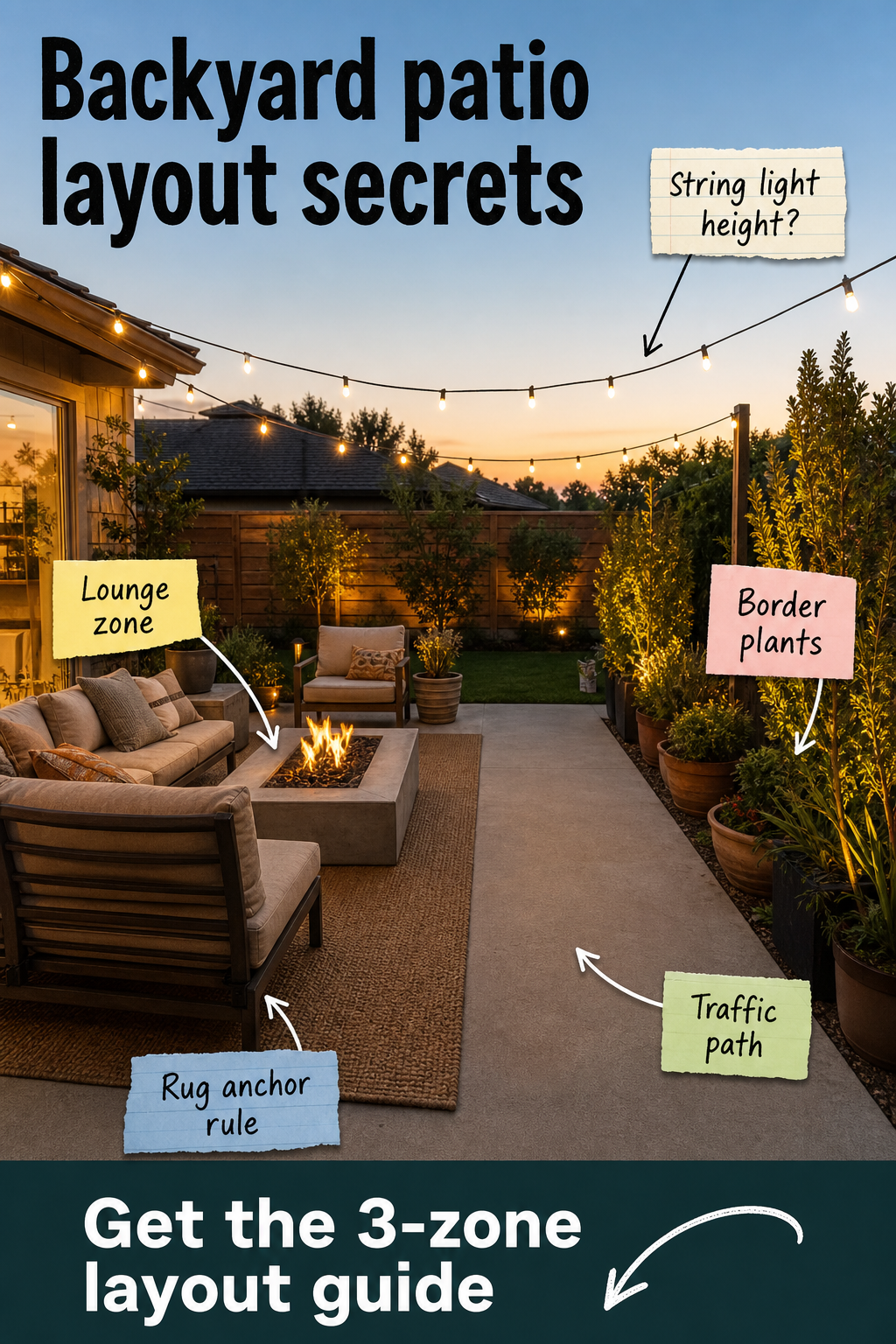 Backyard Patio Layout Secrets: The 3-Zone Spacing Guide