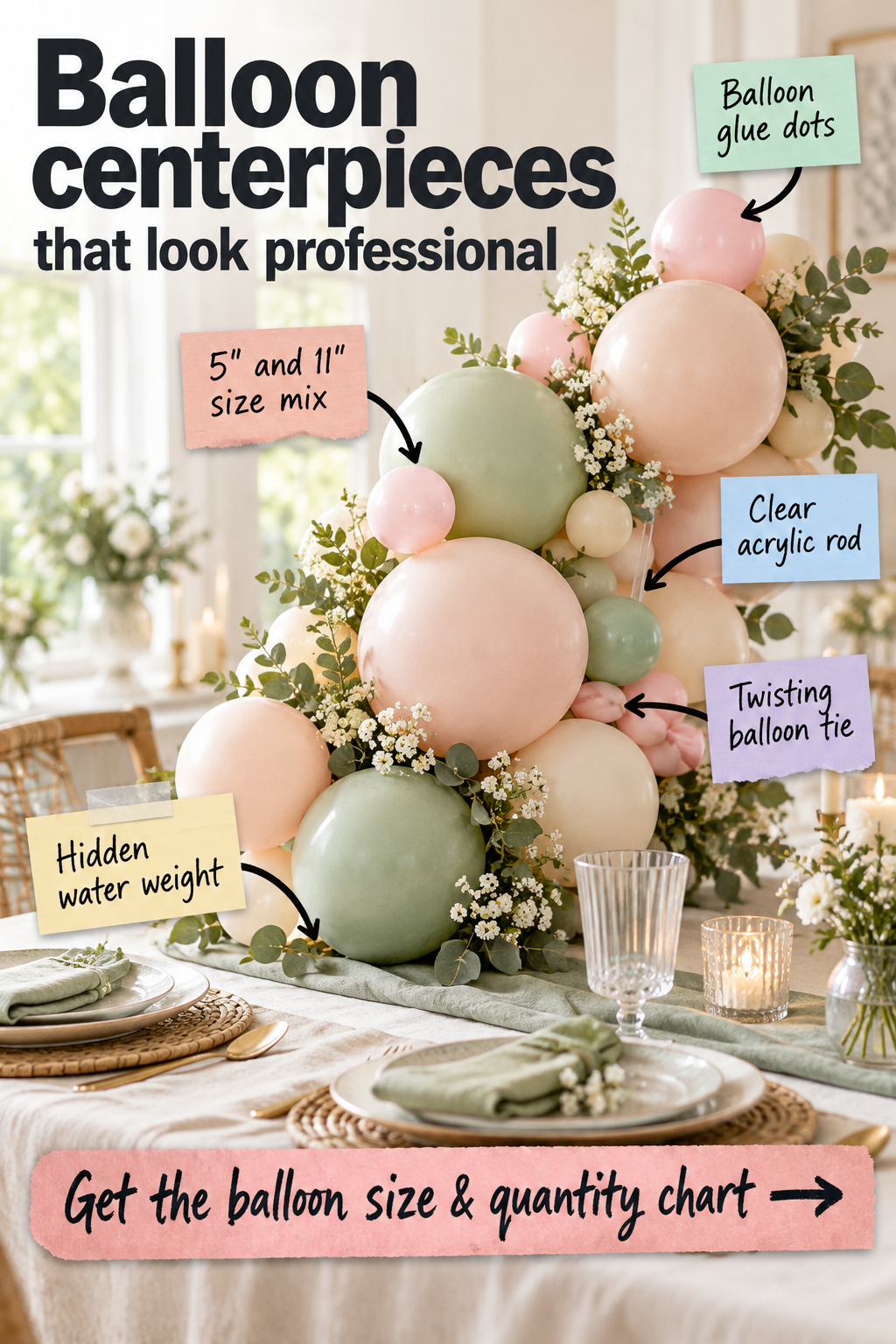 How to Make Professional Balloon Centerpieces (with Chart)