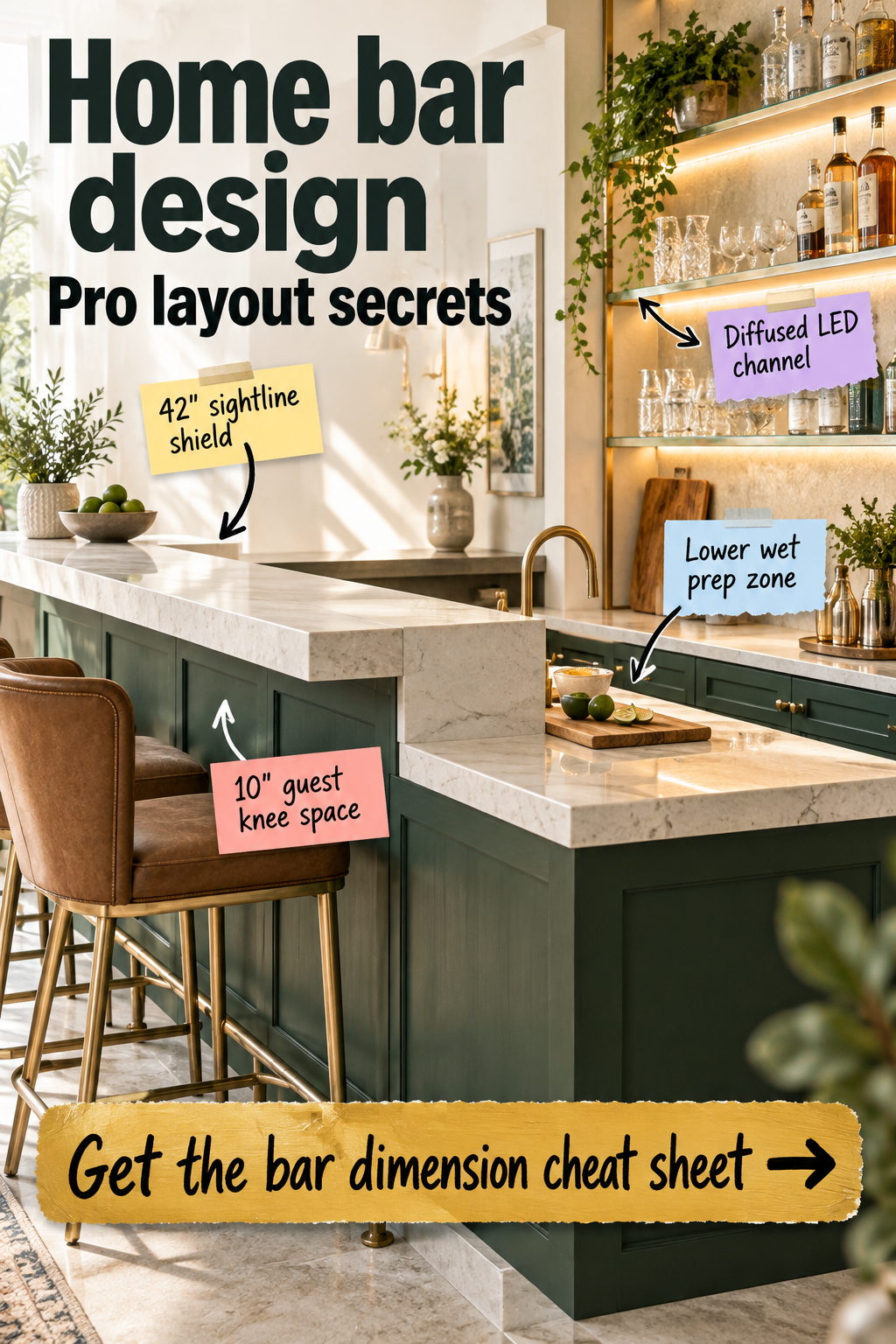 Home Bar Design Layouts: The Ultimate Dimension Cheat Sheet
