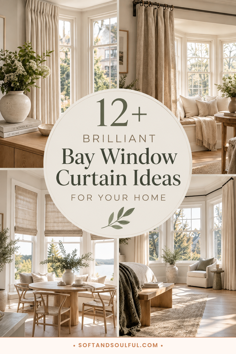 12+ Brilliant Bay Window Curtain Ideas for Your Home