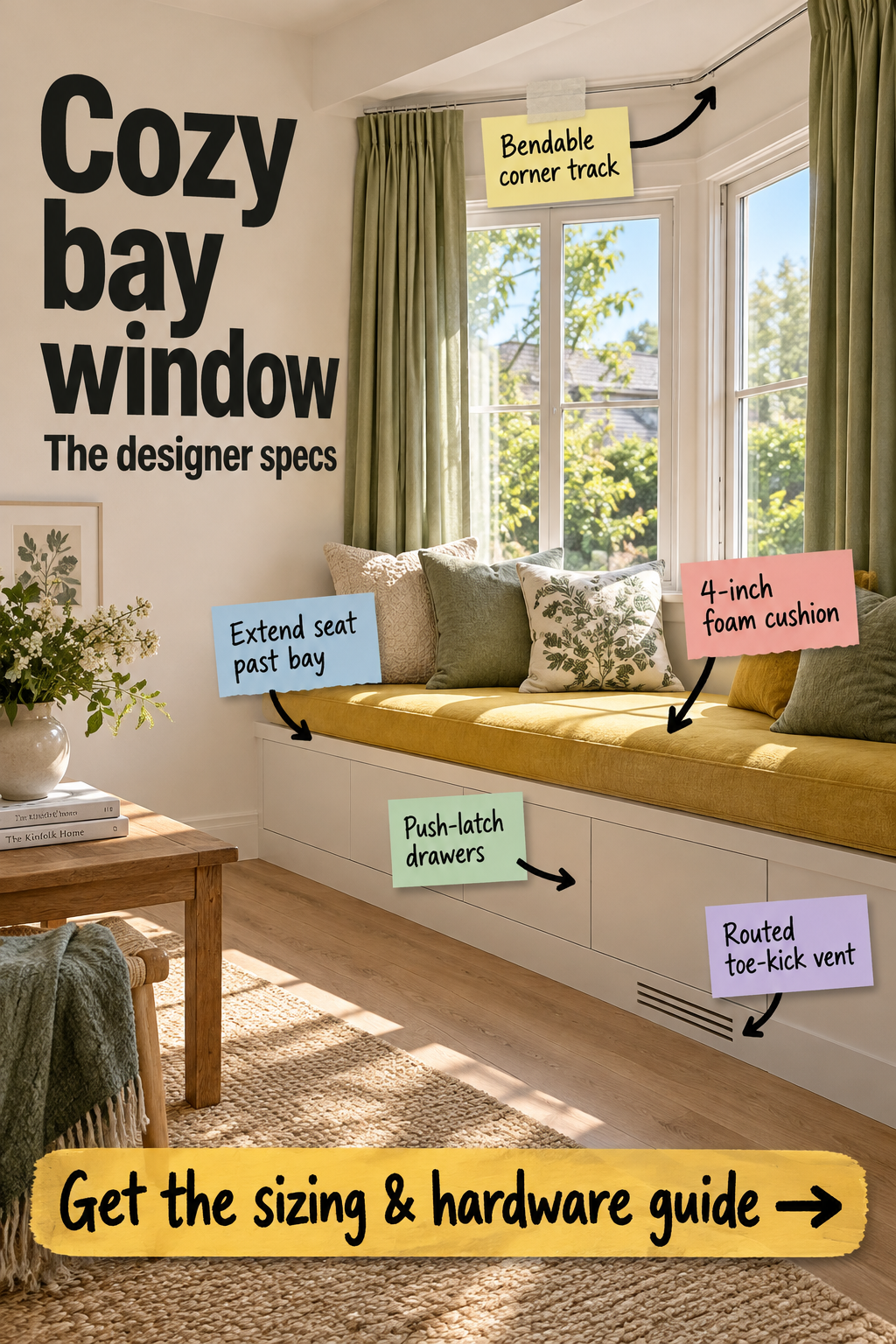 Bay Window Seat Specs: The Sizing & Hardware Guide
