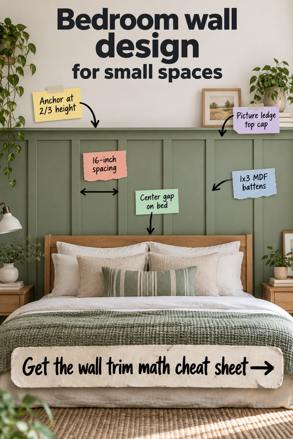 Small Bedroom Wall Design: The DIY Trim Math Cheat Sheet