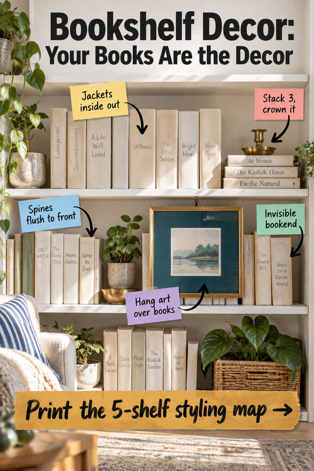 Bookshelf Decor: The 5-Shelf Map to Style with Books