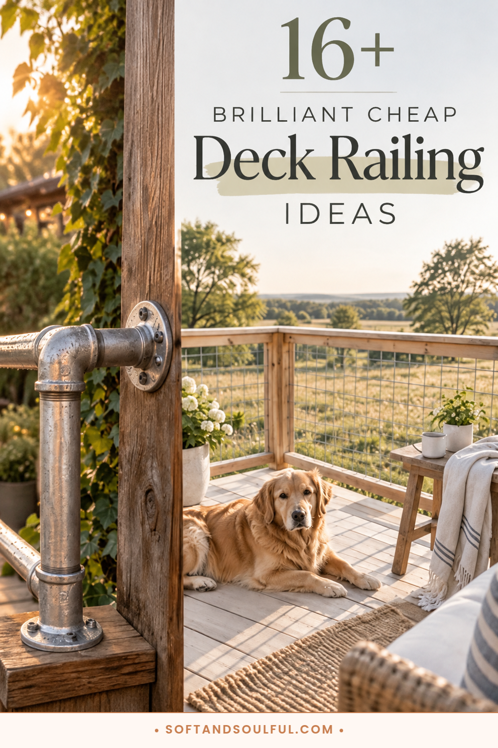 16+ Brilliant Cheap Deck Railing Ideas
