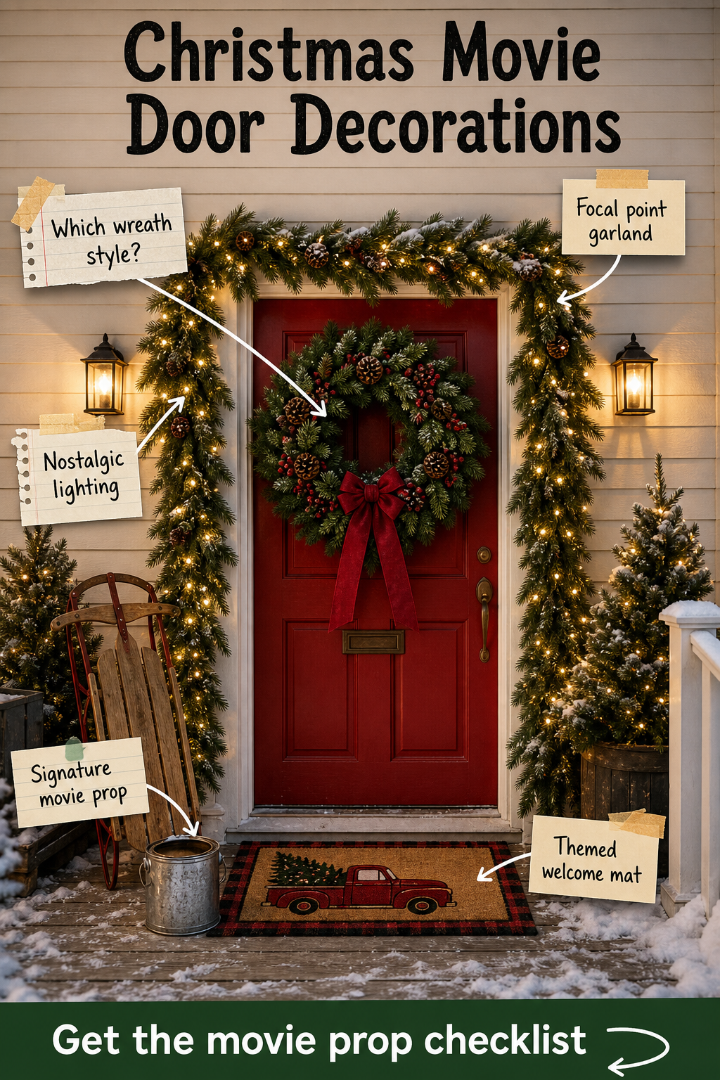 90s Christmas Movie Door Decorations & Prop Checklist