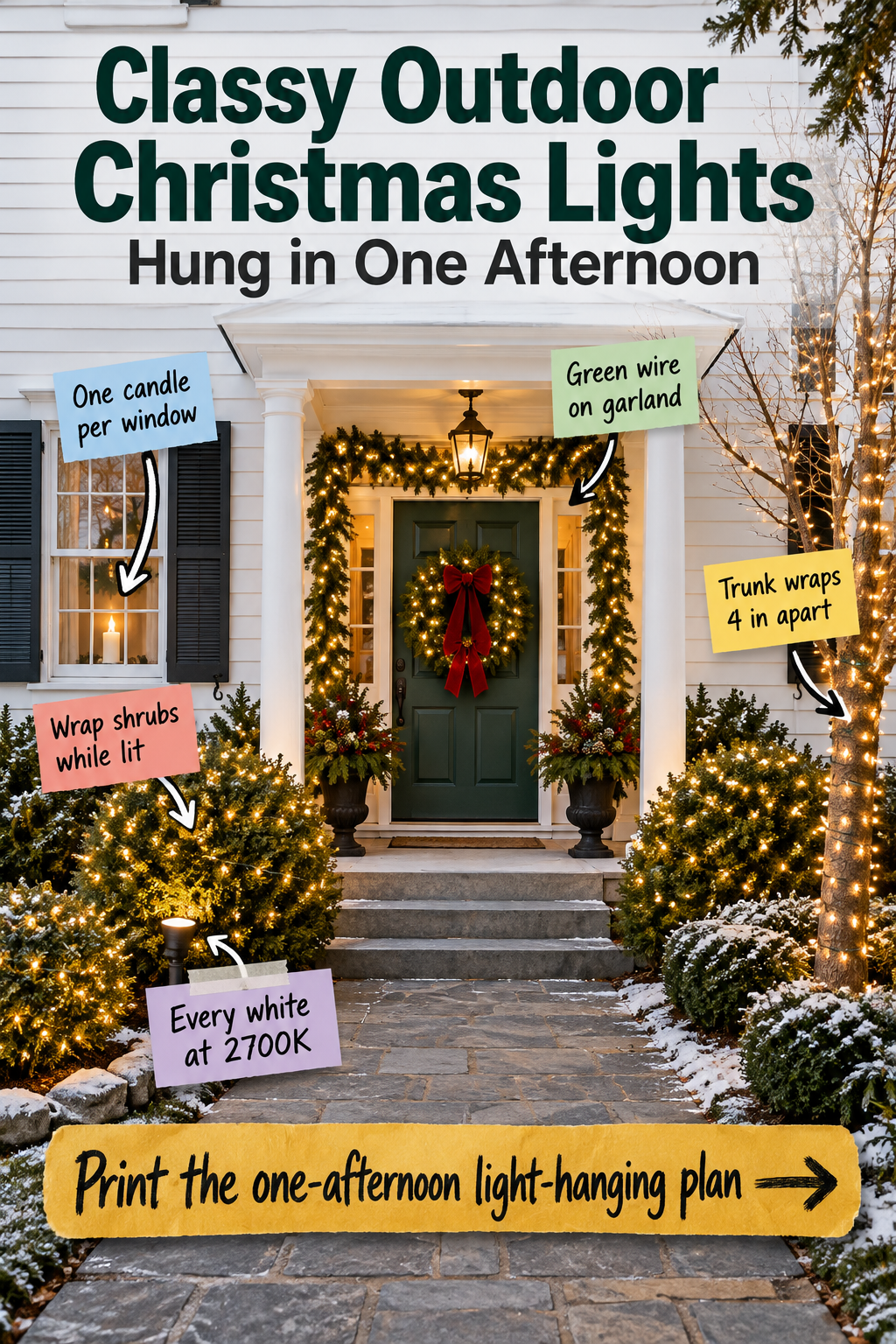 Classy Outdoor Christmas Lights: The One-Afternoon Plan
