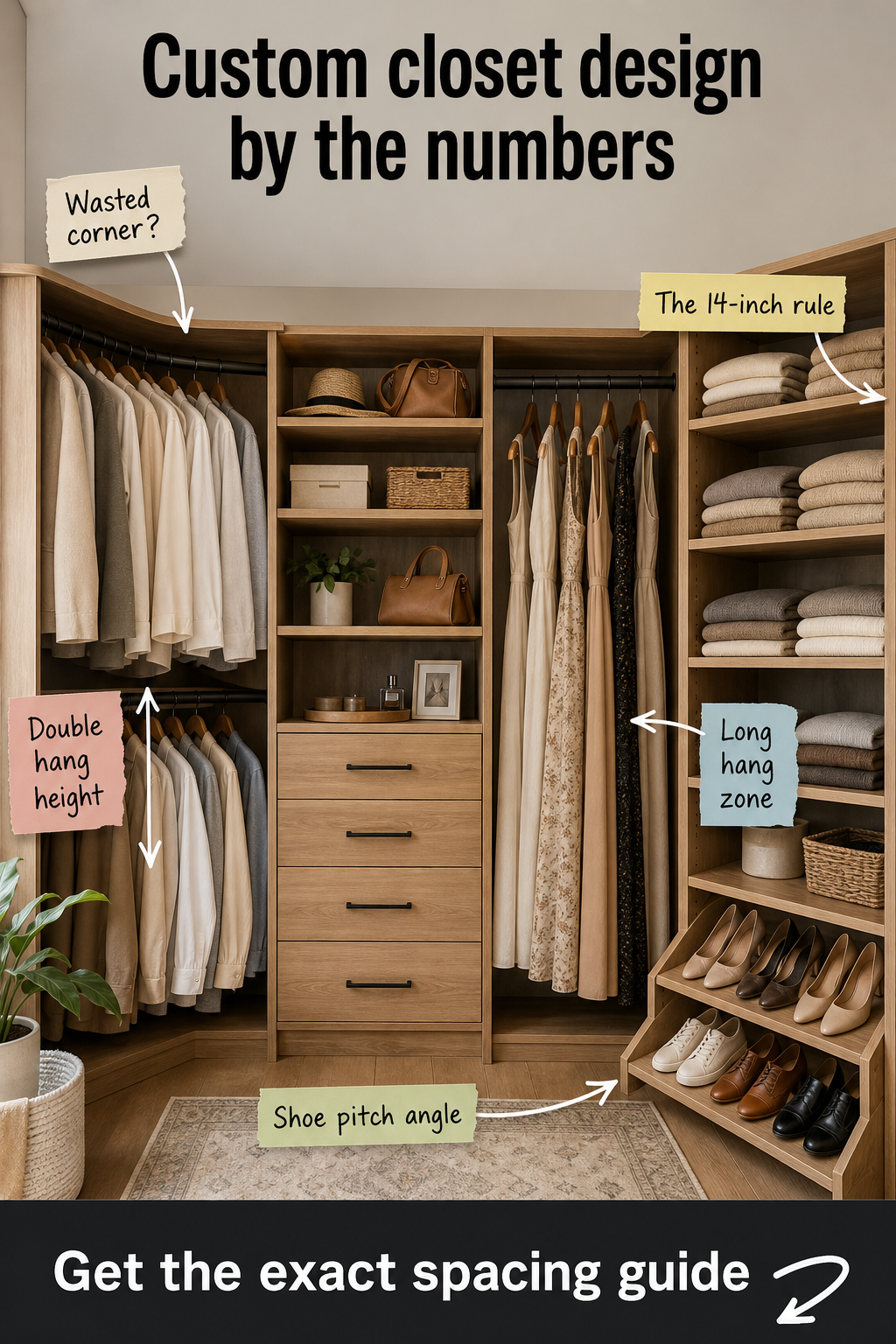 The Ultimate Custom Closet Spacing and Measurement Guide