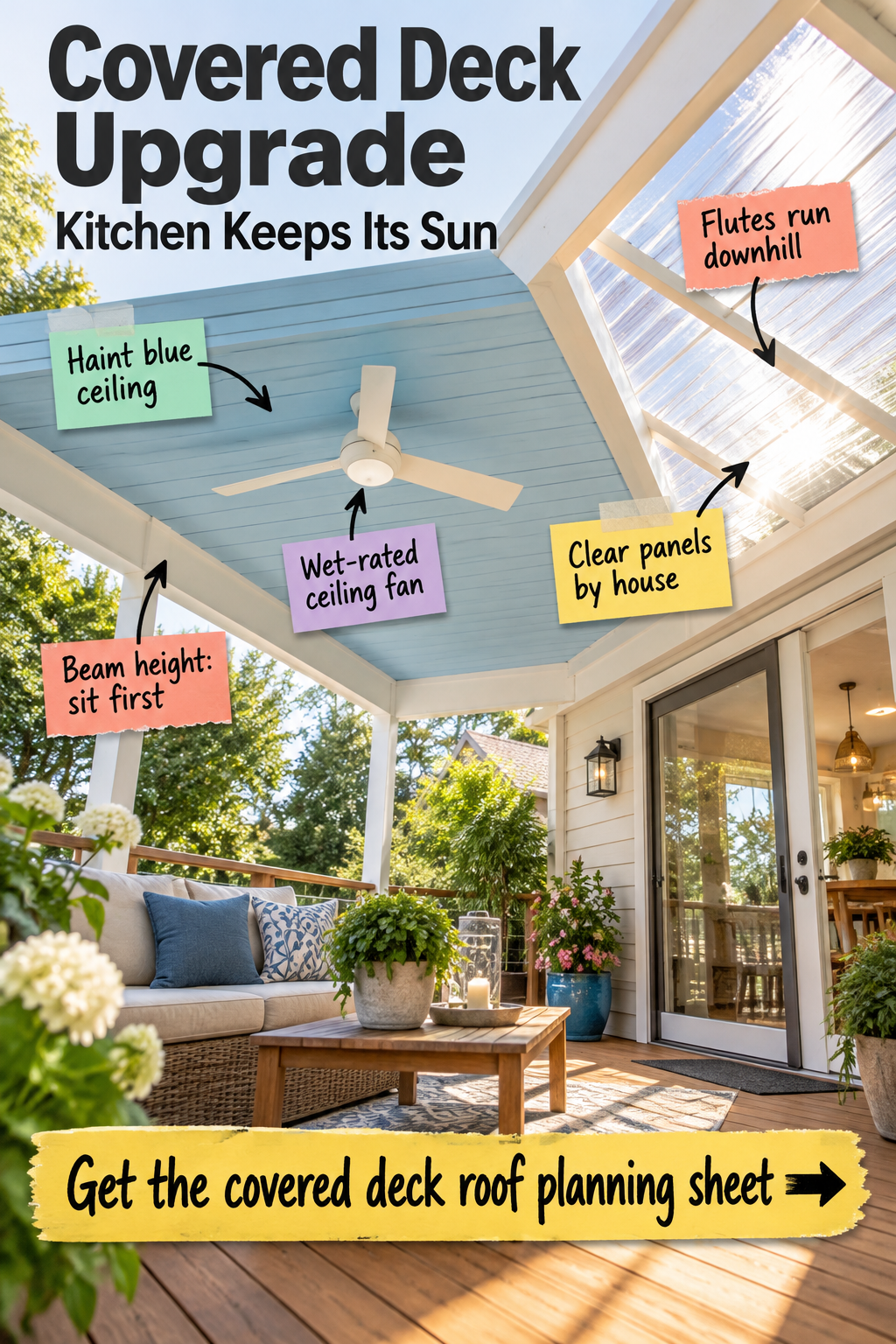 Covered Deck Roof Upgrade: Keep Your Kitchen Bright & Sunny