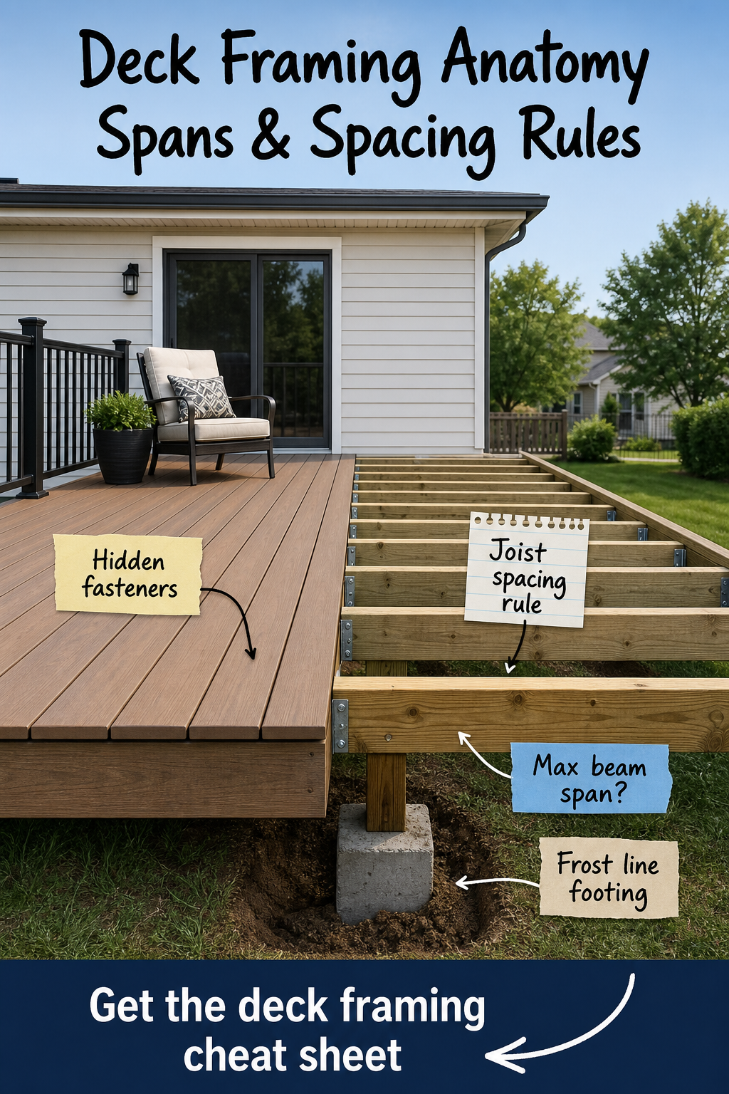 Deck Framing Anatomy: Spans, Spacing & Construction Rules