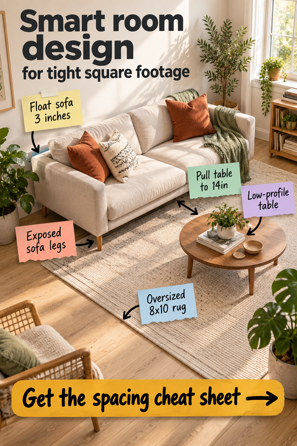 Small Living Room Layout: The Ultimate Spacing Cheat Sheet