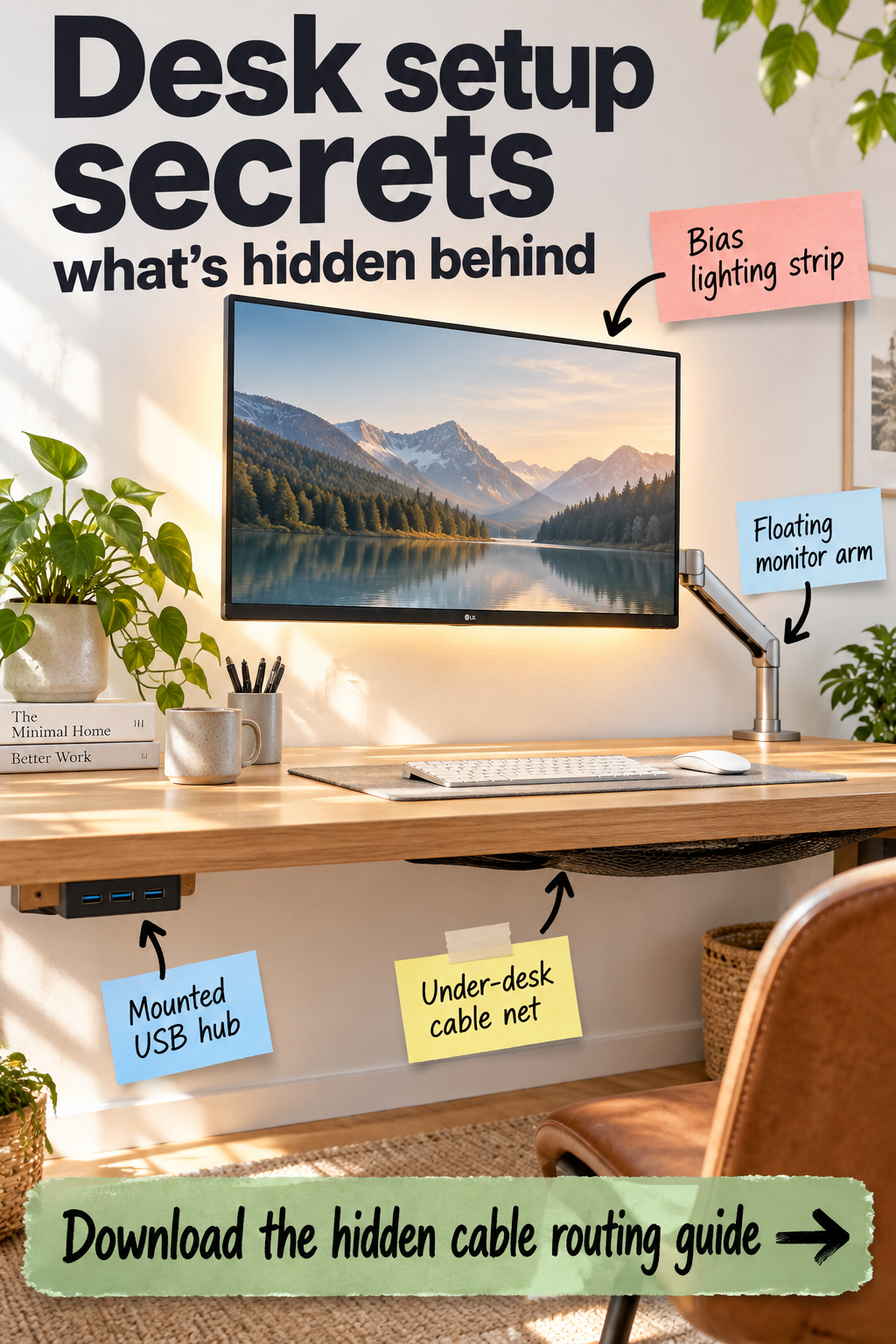 Minimalist Desk Setup: Hidden Cable Routing Guide & Gear List