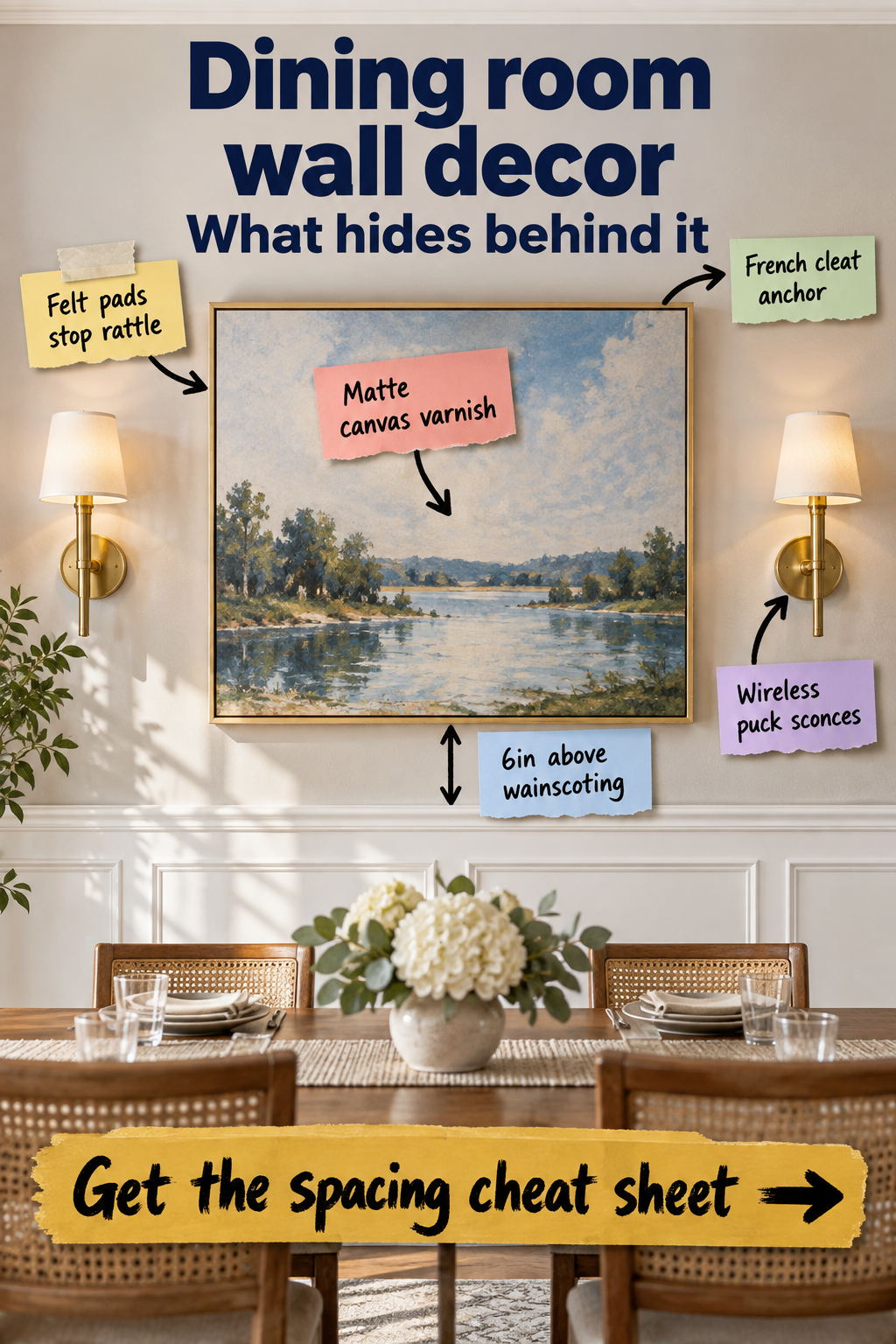 Dining Room Wall Decor: The Complete Spacing Cheat Sheet