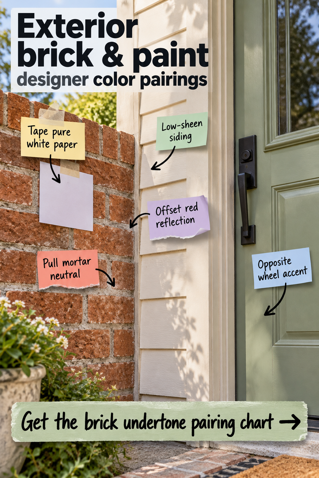 Exterior Brick & Paint Color Pairings (Plus Undertone Chart)