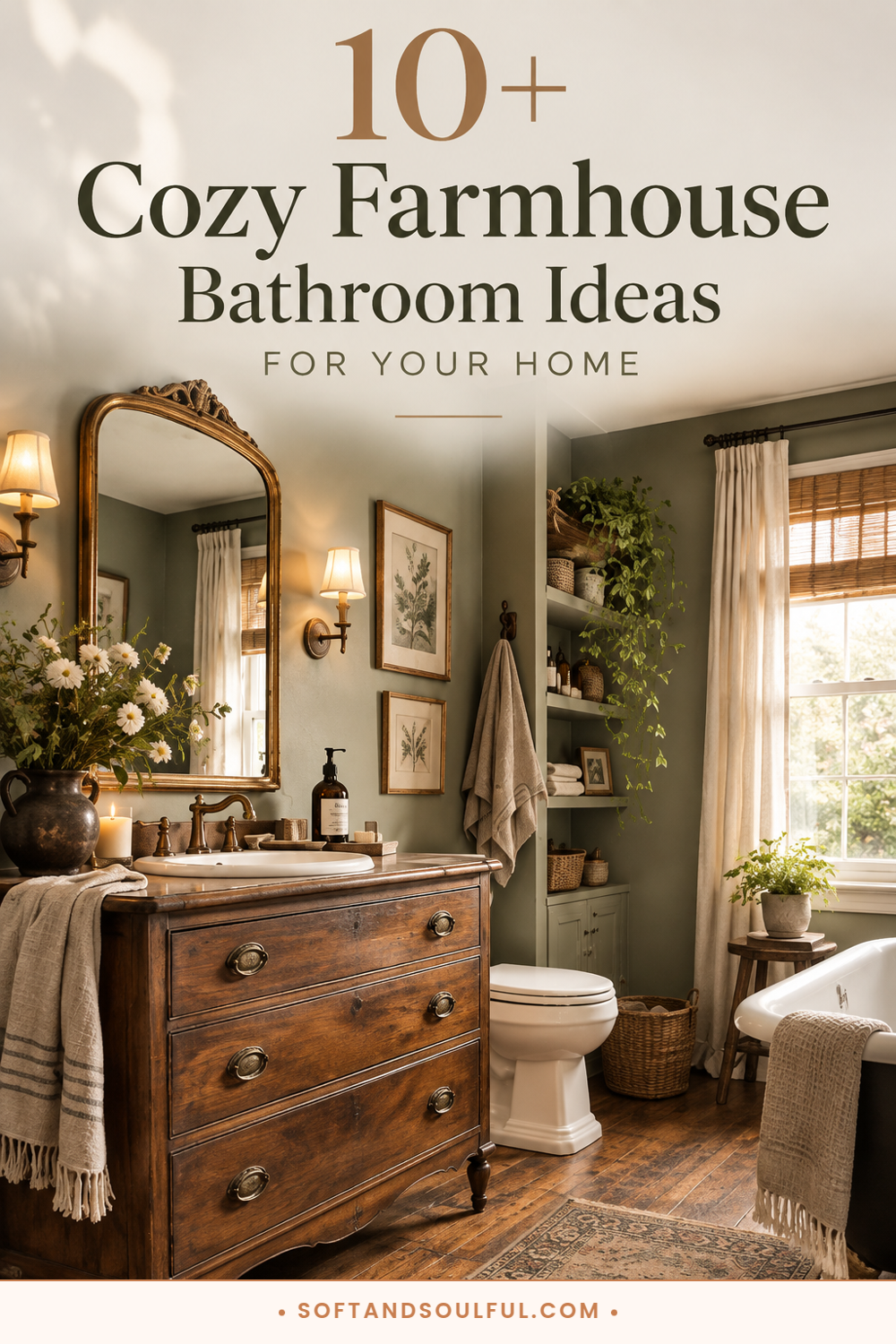 10+ Cozy Farmhouse Bathroom Ideas for Your Home