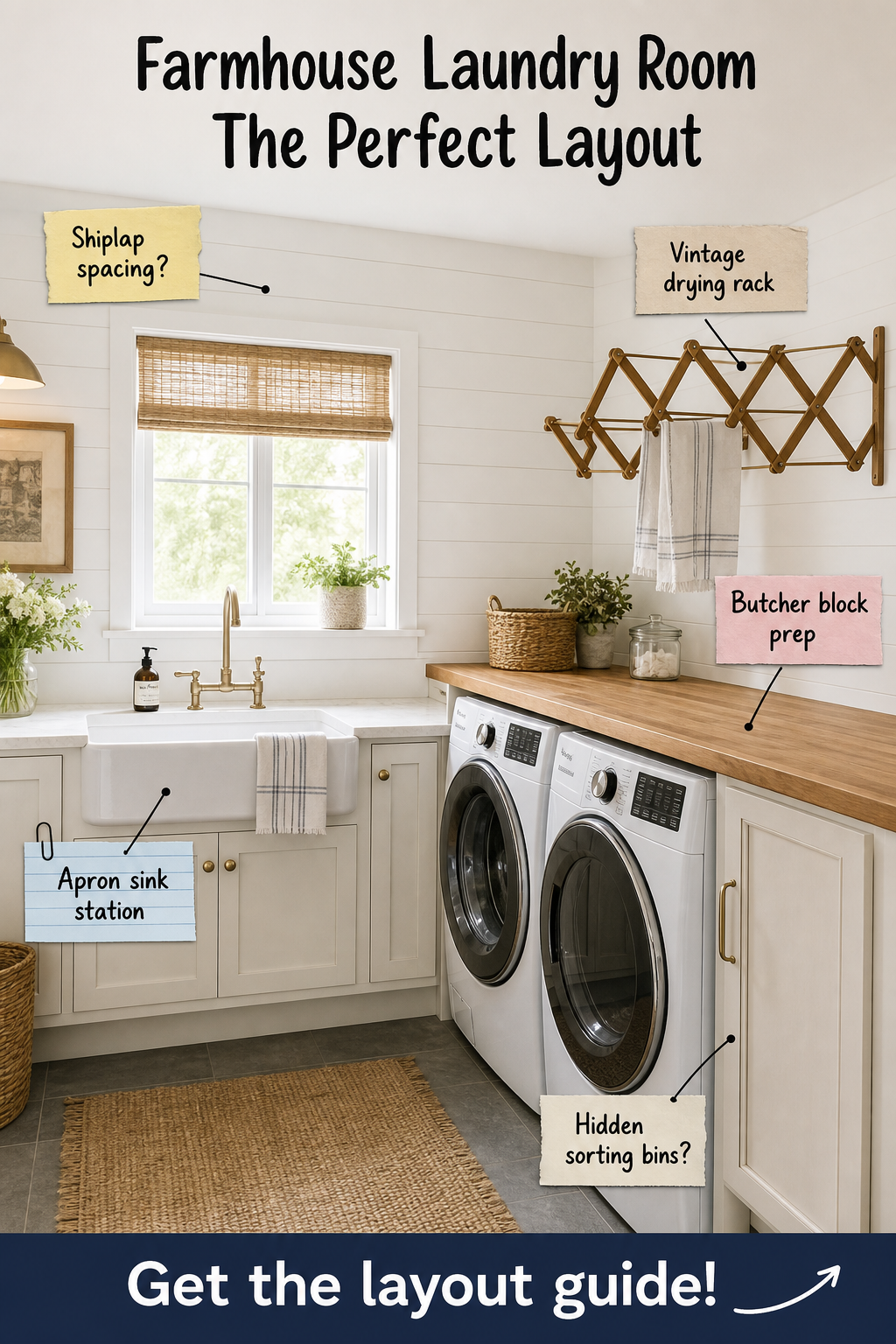 Farmhouse Laundry Room Layout Guide & Material Checklist