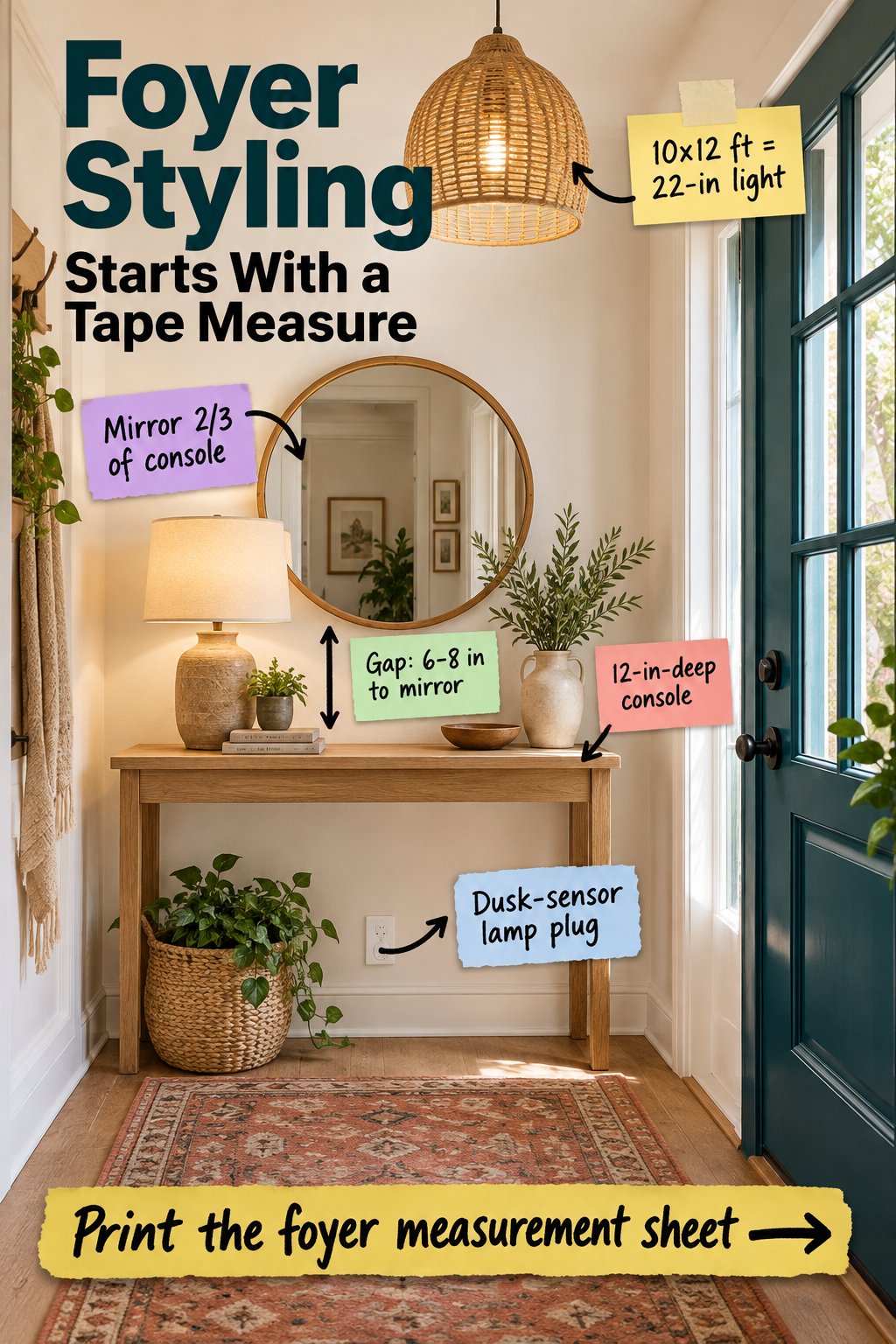 Foyer Styling Starts with Exact Measurements and Ratios