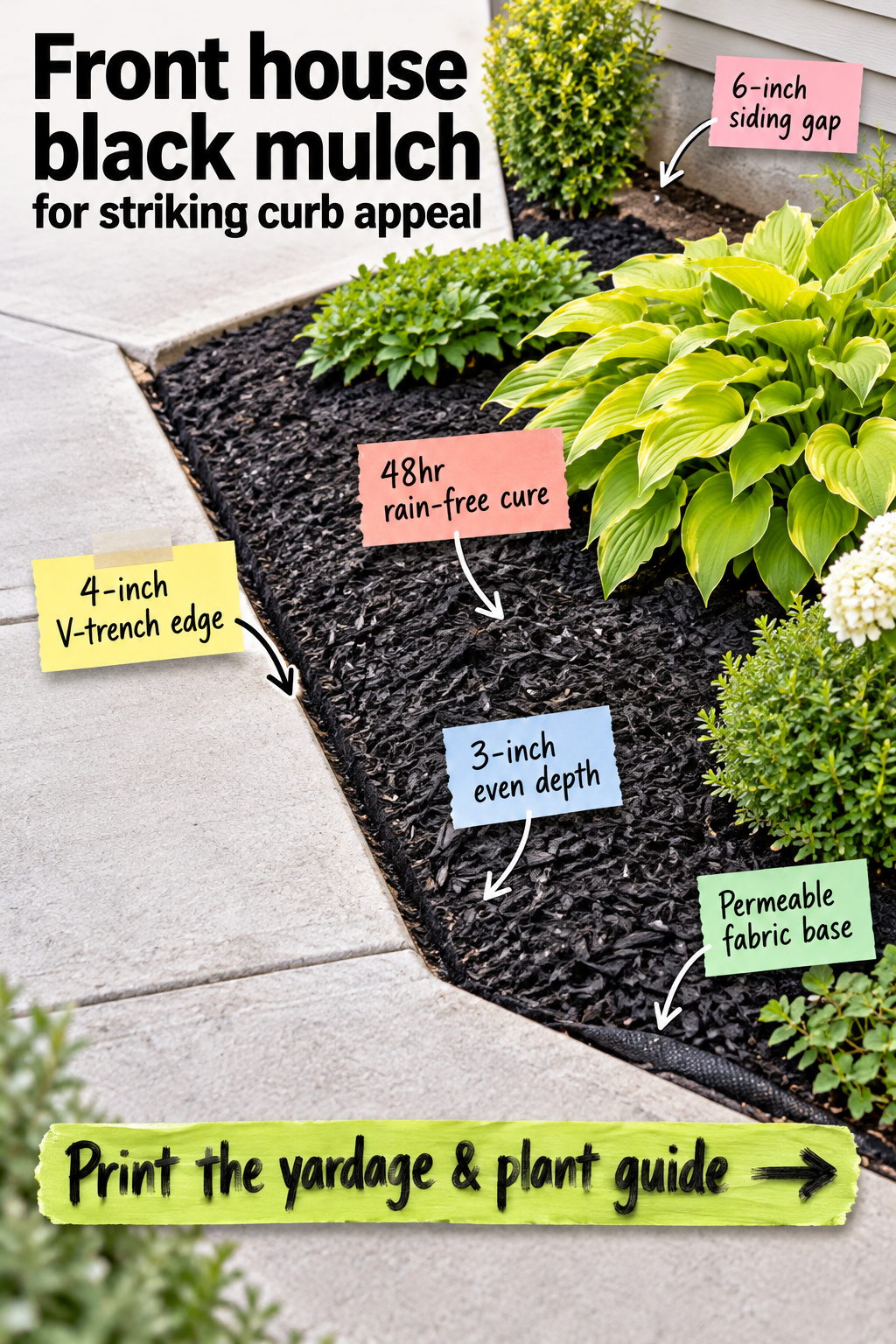 Front House Black Mulch: Yardage & Plant Pairing Guide
