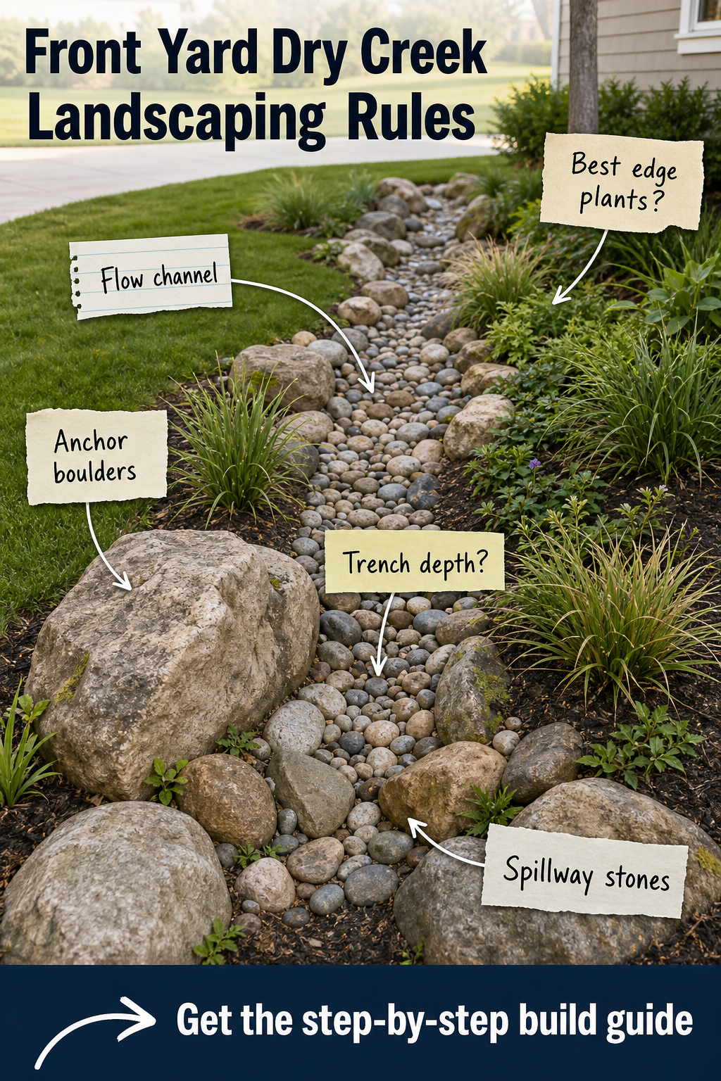 Front Yard Dry Creek Landscaping: Step-by-Step Build Guide