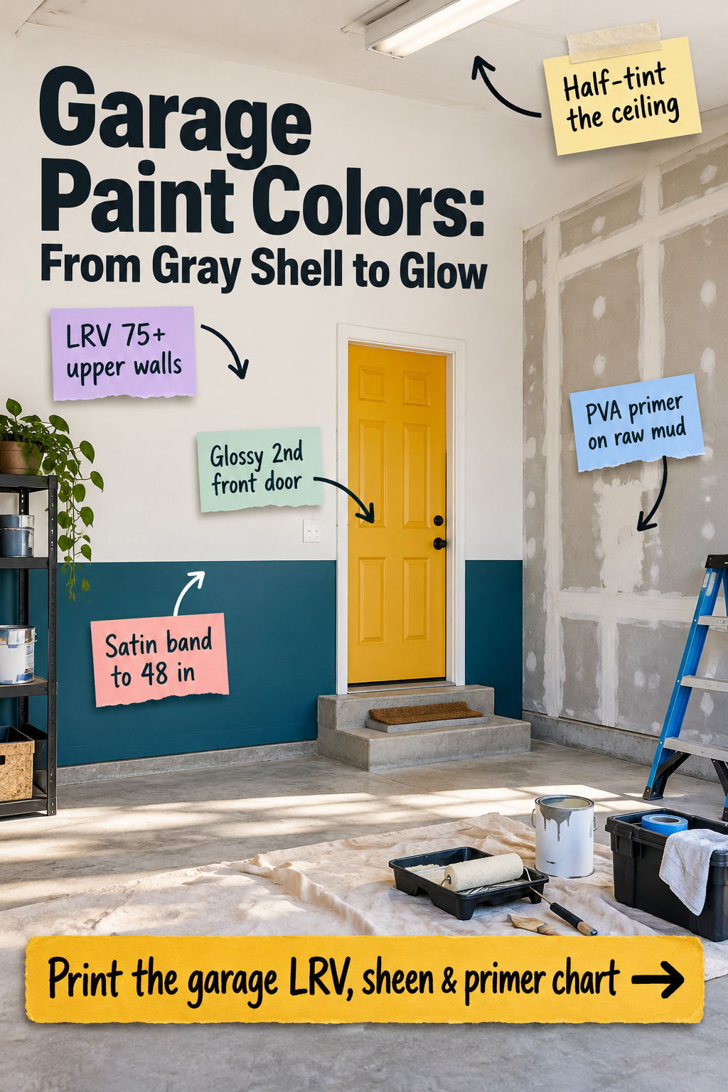 Garage Paint Colors: The Complete LRV & Sheen Guide