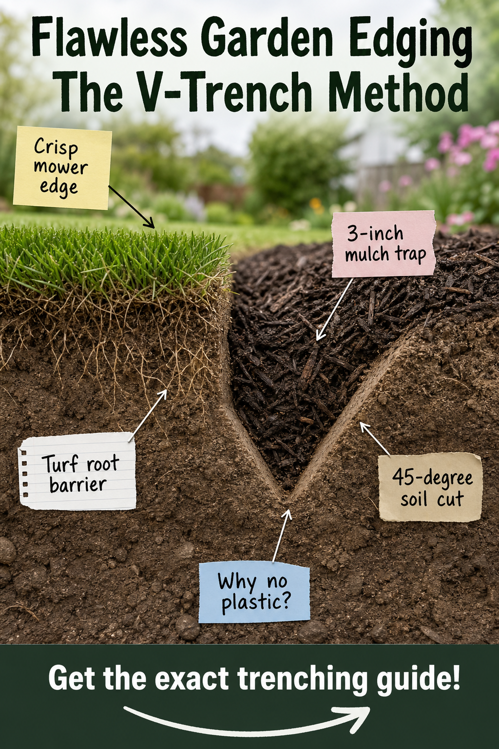 Flawless Garden Edging: The v-Trench Method and Measurement Guide