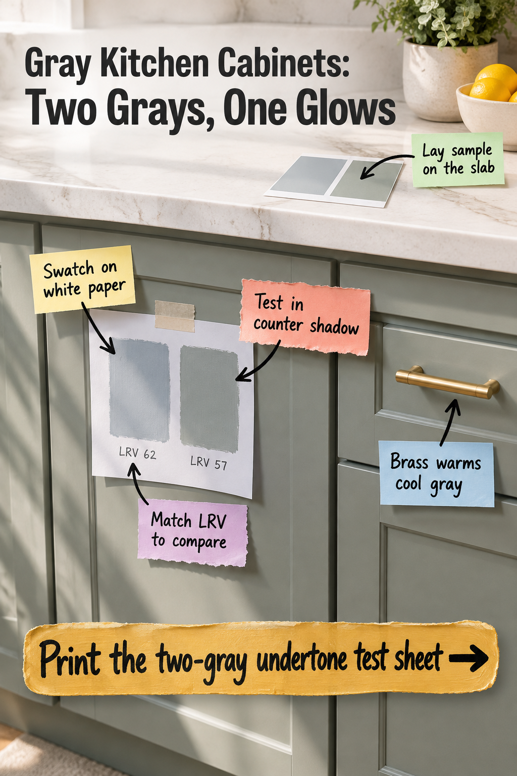 How to Choose Gray Kitchen Cabinets: The Undertone Test
