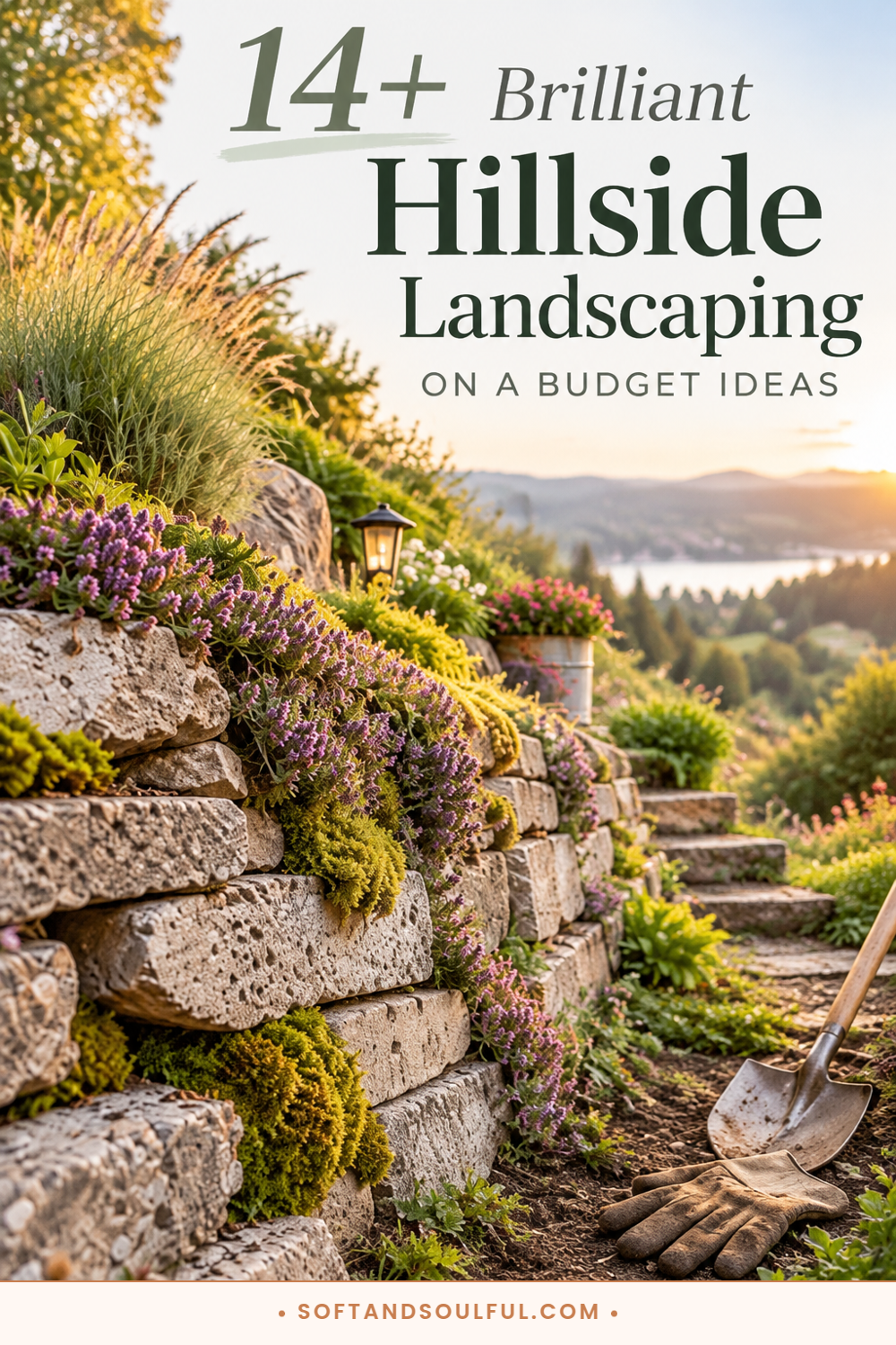 14+ Brilliant Hillside Landscaping on a Budget Ideas