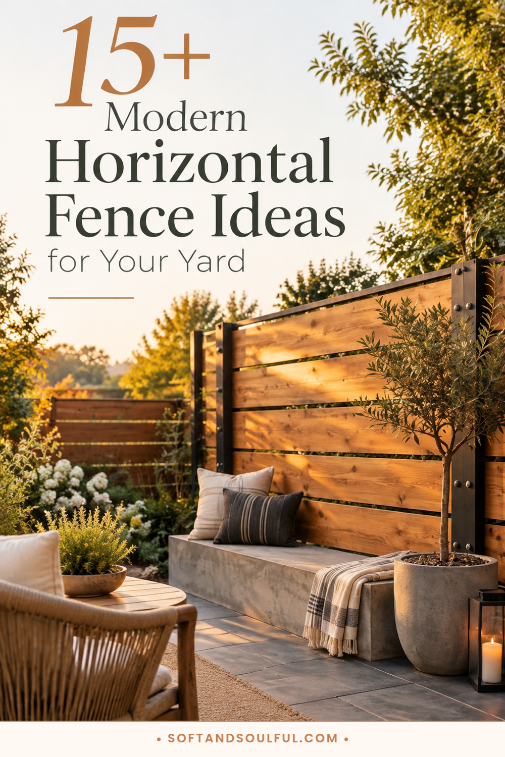 15+ Modern Horizontal Fence Ideas for Your Yard