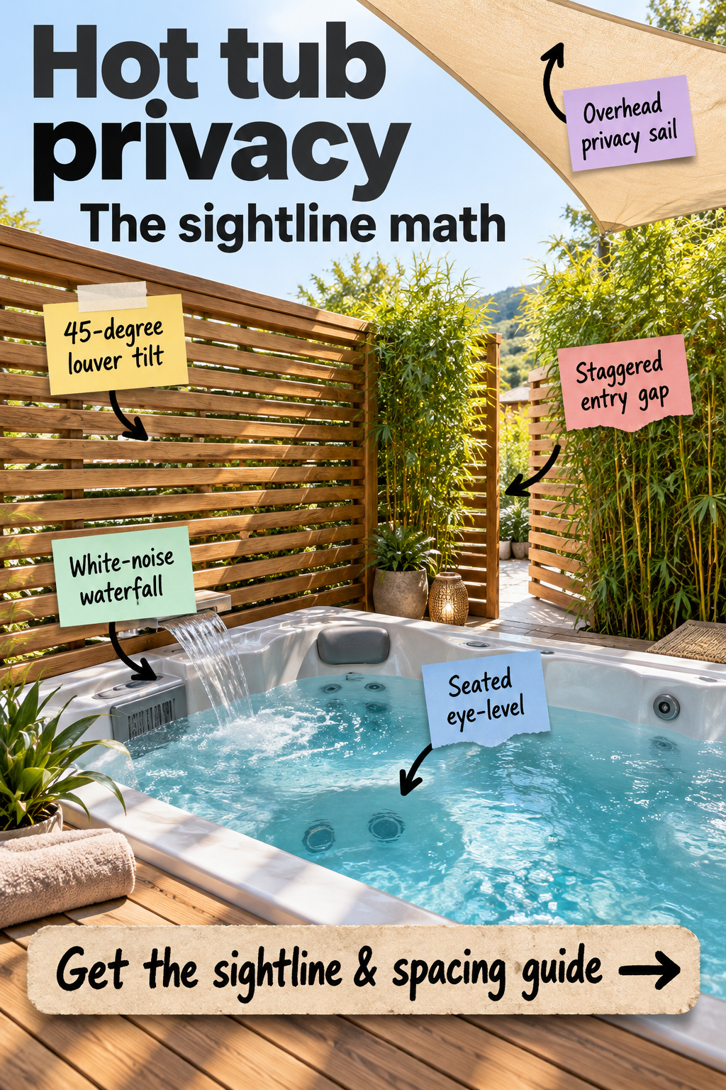 Hot Tub Privacy: The Complete Sightline & Spacing Guide