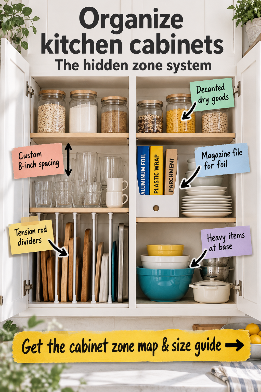 Kitchen Cabinet Organization: The Hidden Zone System & Map