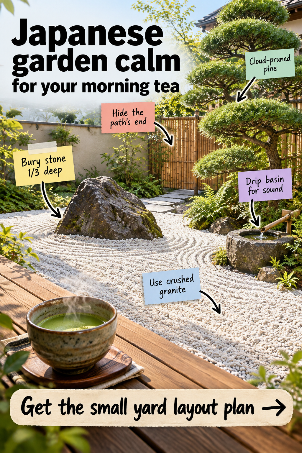 Small Japanese Garden Layout Plan for a Calming Yard