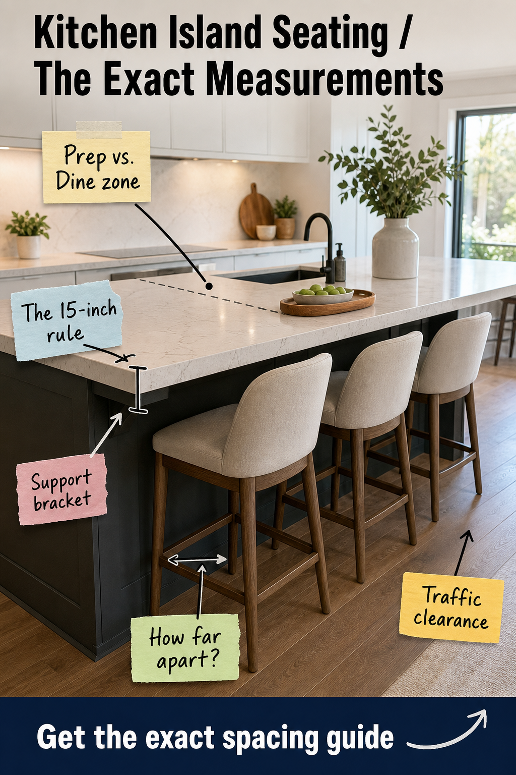 Kitchen Island Seating: The Exact Measurement Guide