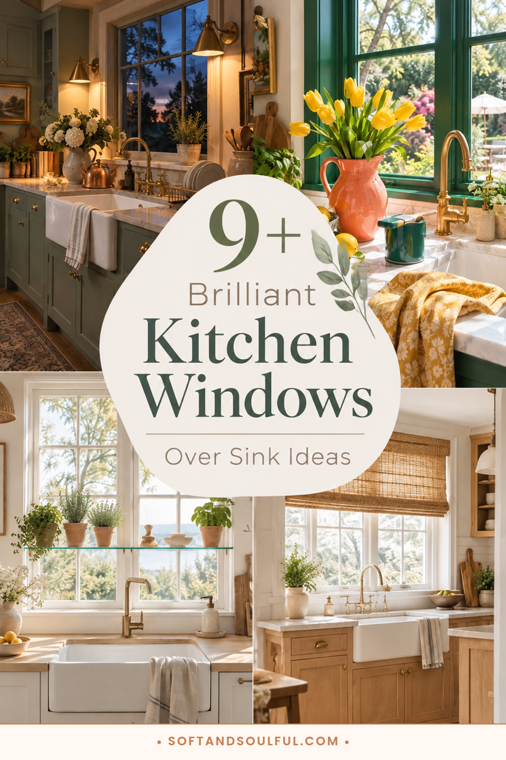 9+ Brilliant Kitchen Windows over Sink Ideas