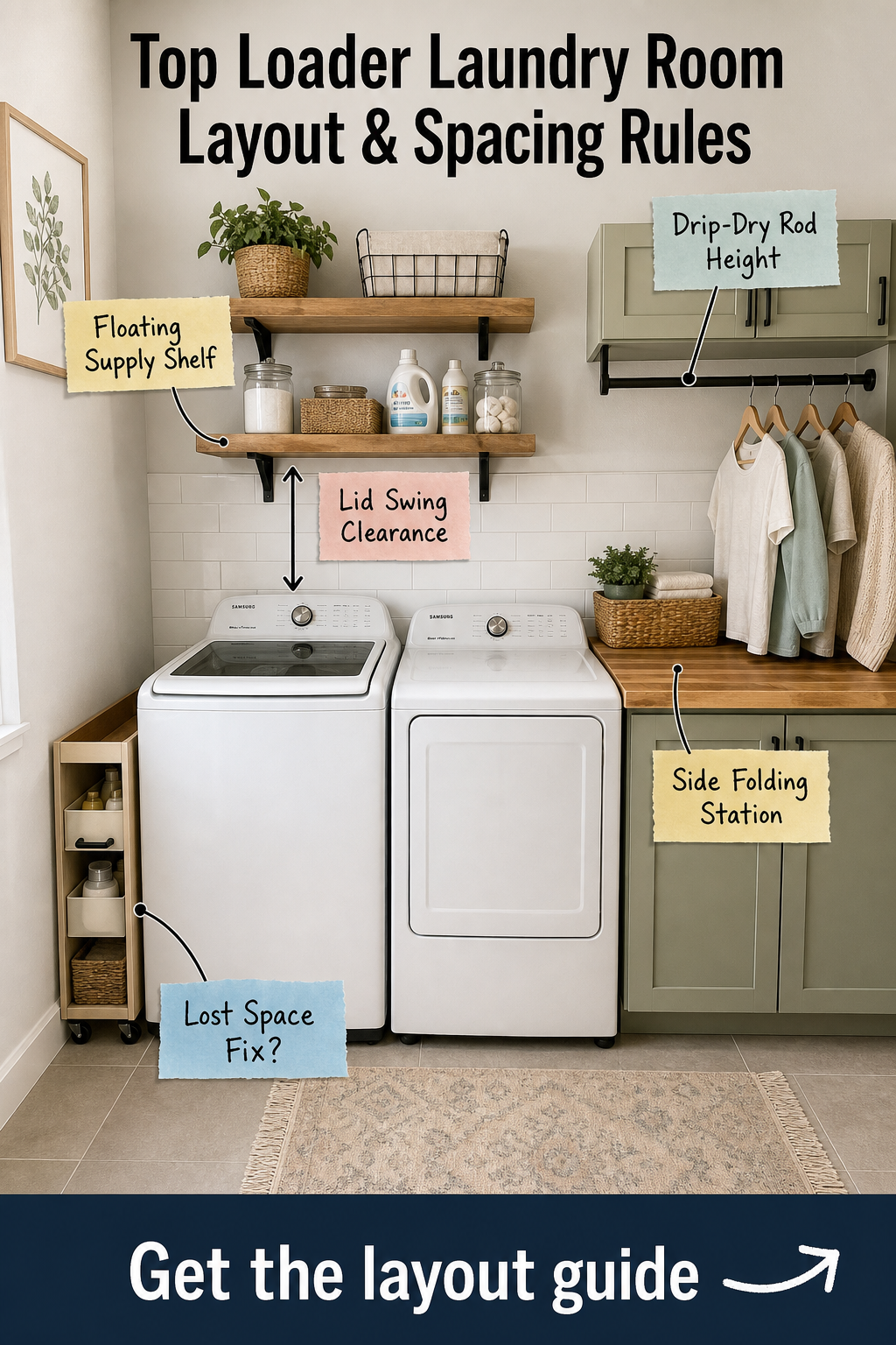Top-Loader Laundry Room Layout & Clearance Guide