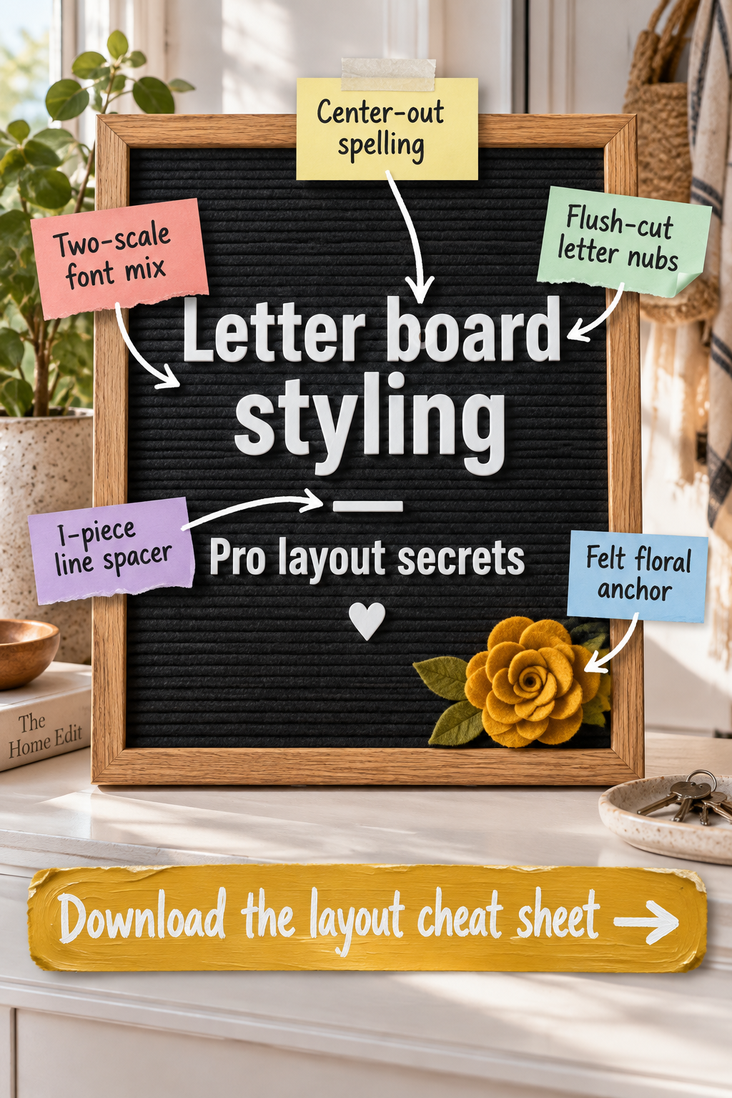 Letter Board Styling Secrets & Printable Layout Cheat Sheet