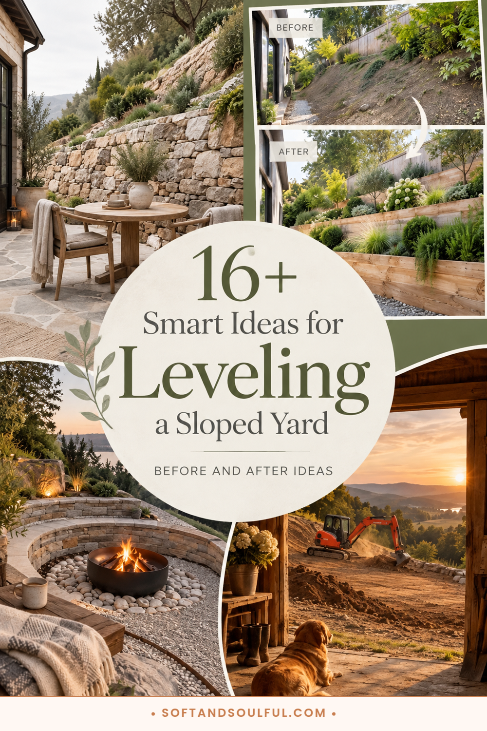 16+ Smart Leveling a Sloped Yard Before and After Ideas