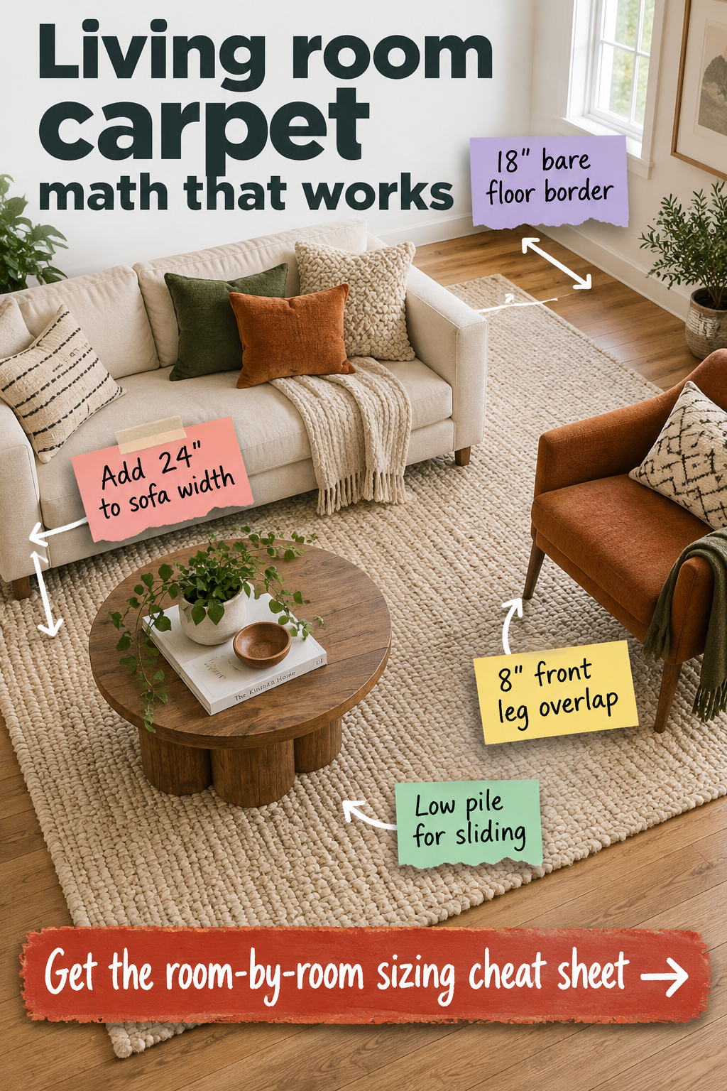 The Ultimate Living Room Rug Sizing Cheat Sheet