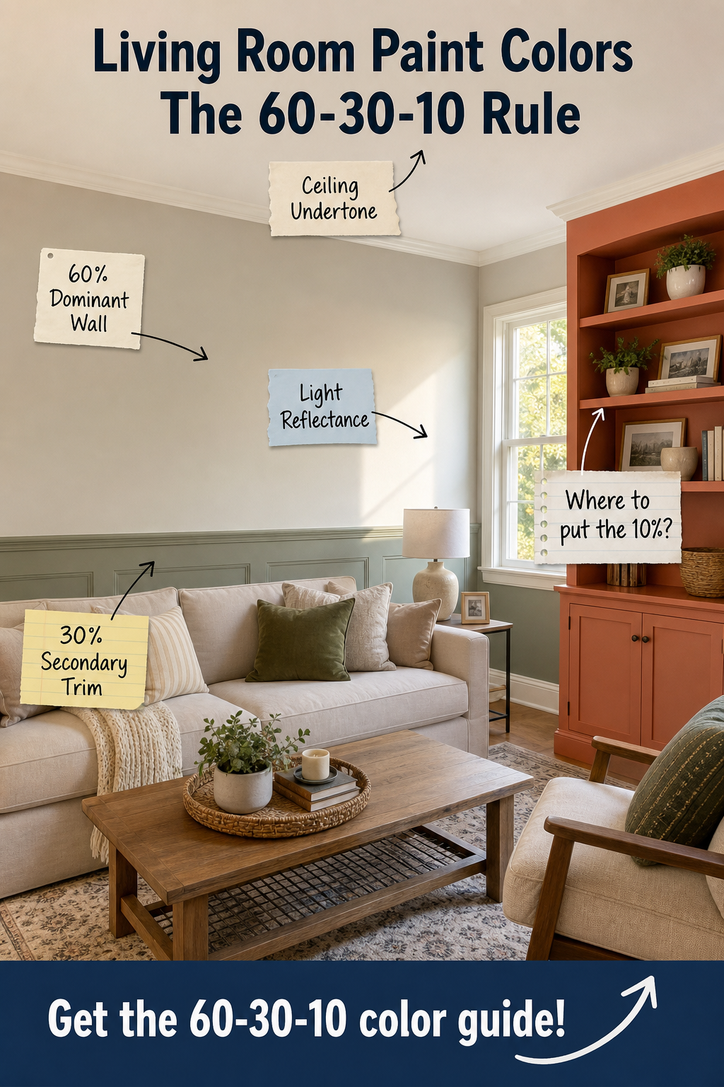 Living Room Paint Colors: The 60-30-10 Proportion Guide