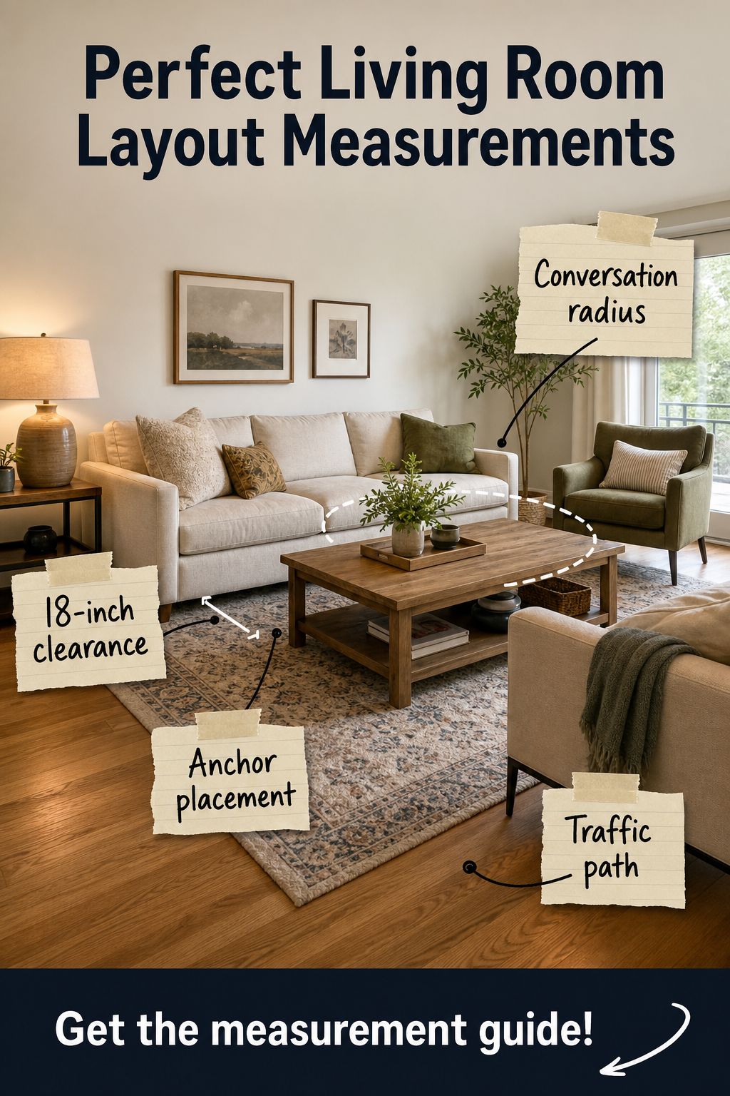 Pinterest pin for Perfect Living Room Layout Measurements (The Complete Guide)