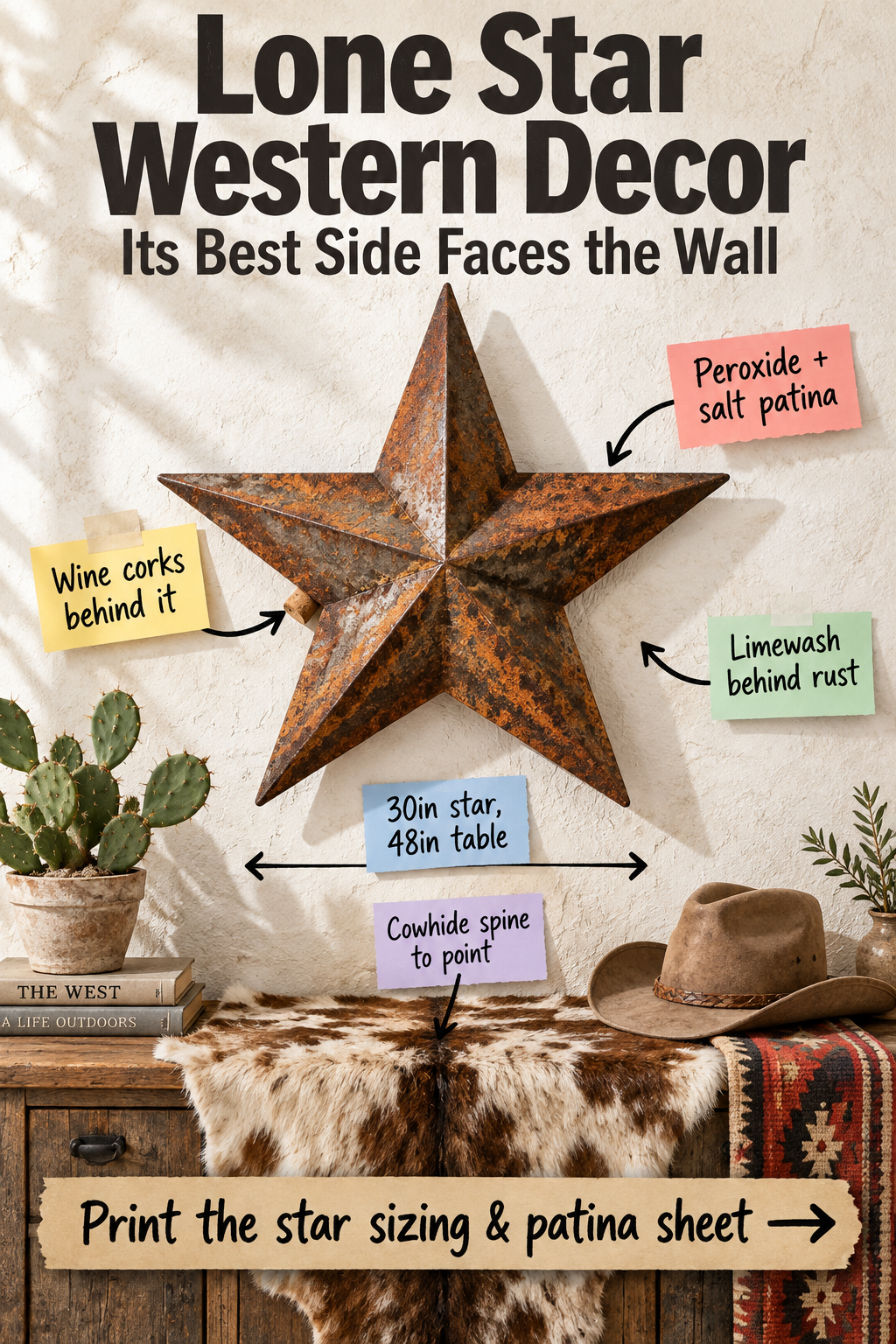 Lone Star Western Decor: The Wall Sizing & Patina Guide