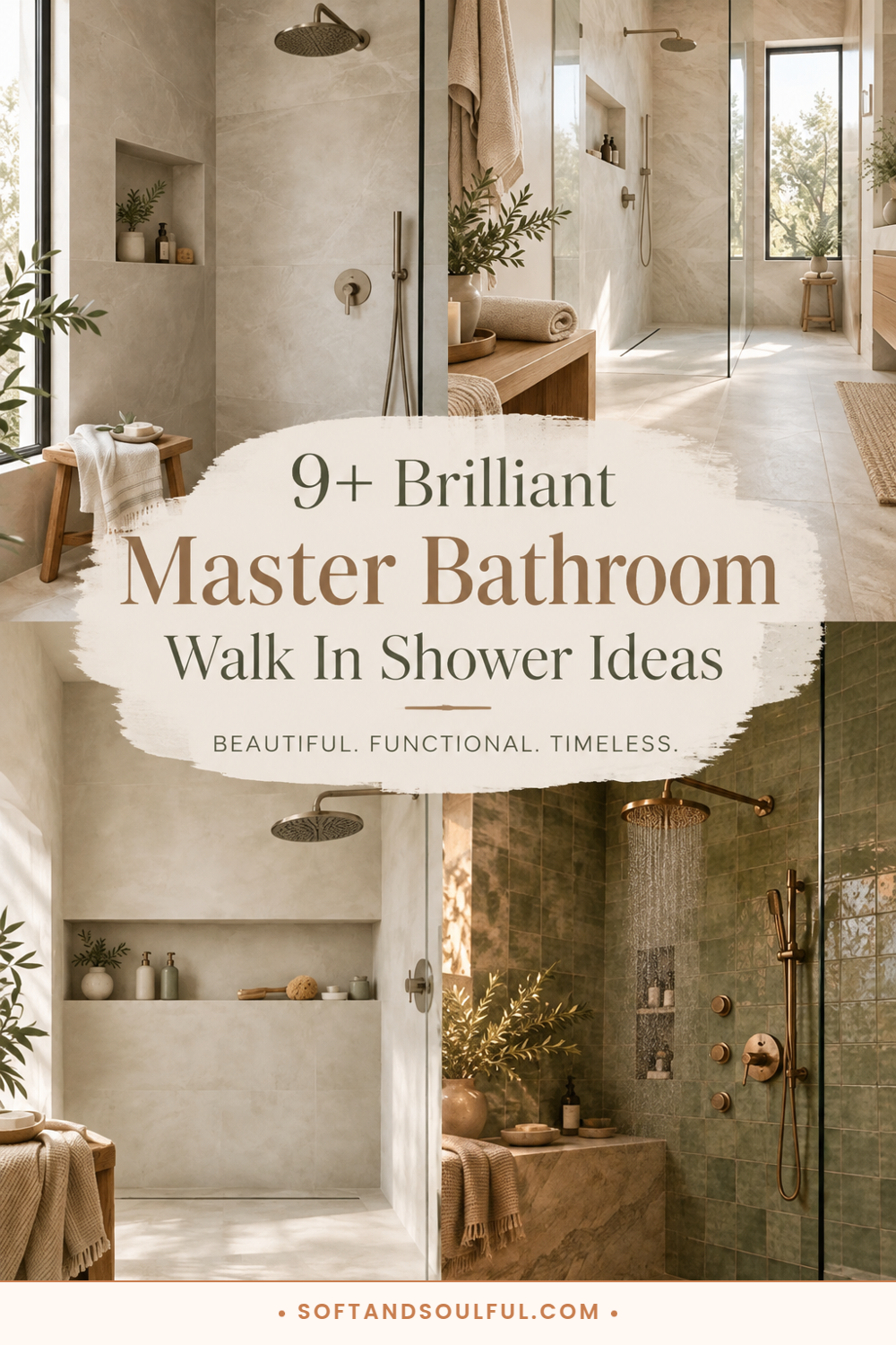 9+ Brilliant Master Bathroom Walk in Shower Ideas