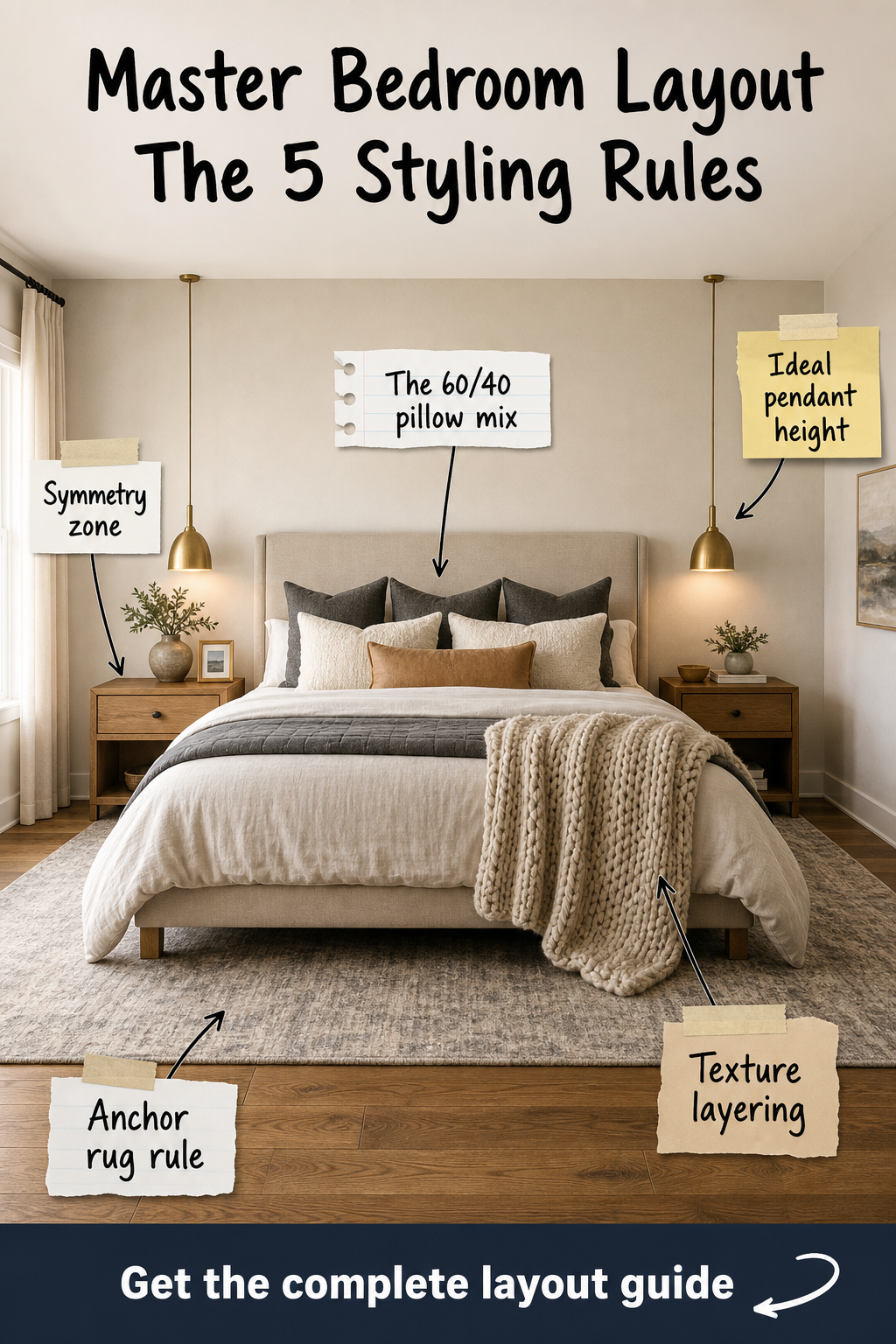 Master Bedroom Layout: The 5 Styling Rules for a Balanced Space