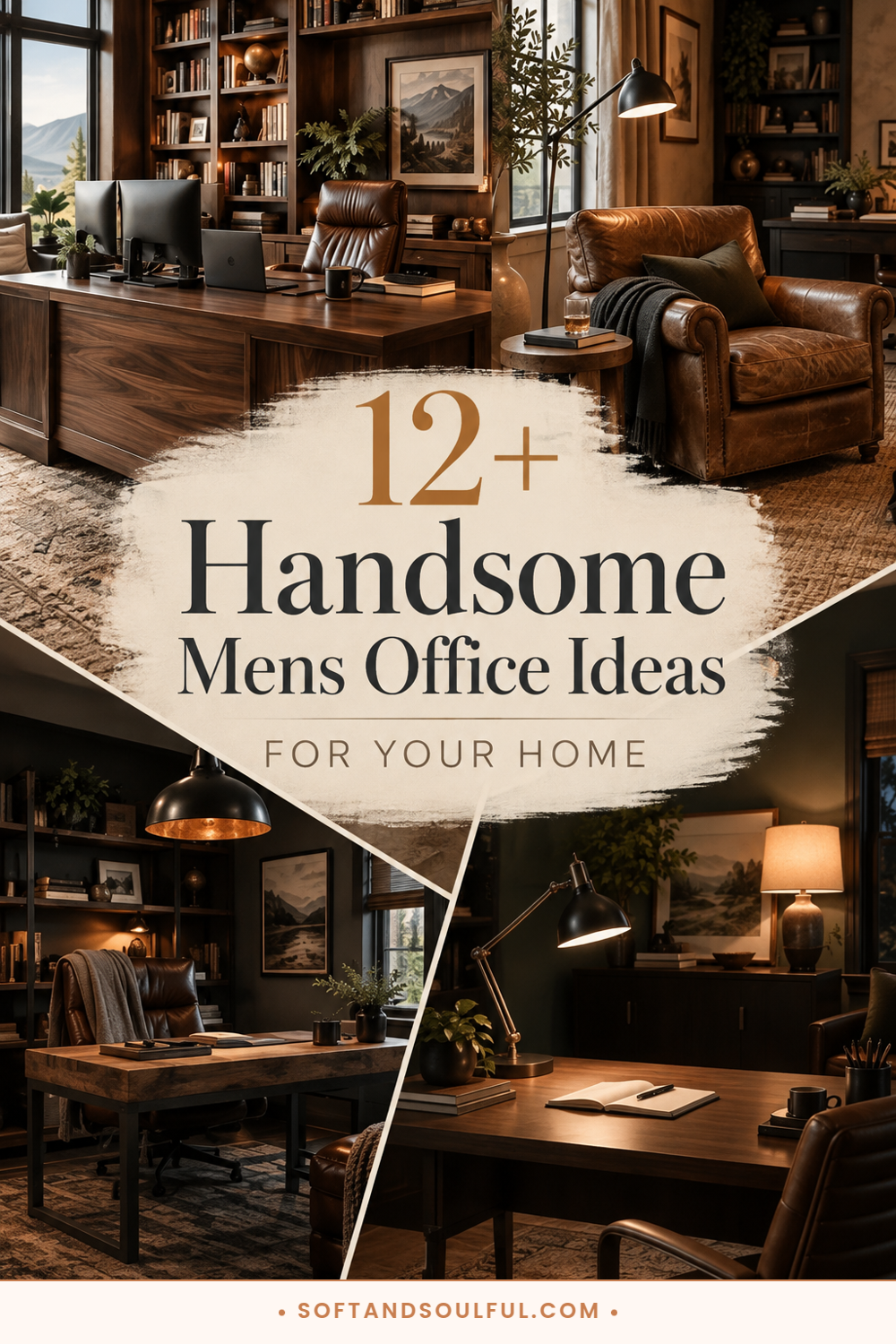12+ Handsome Mens Office Ideas for Your Home
