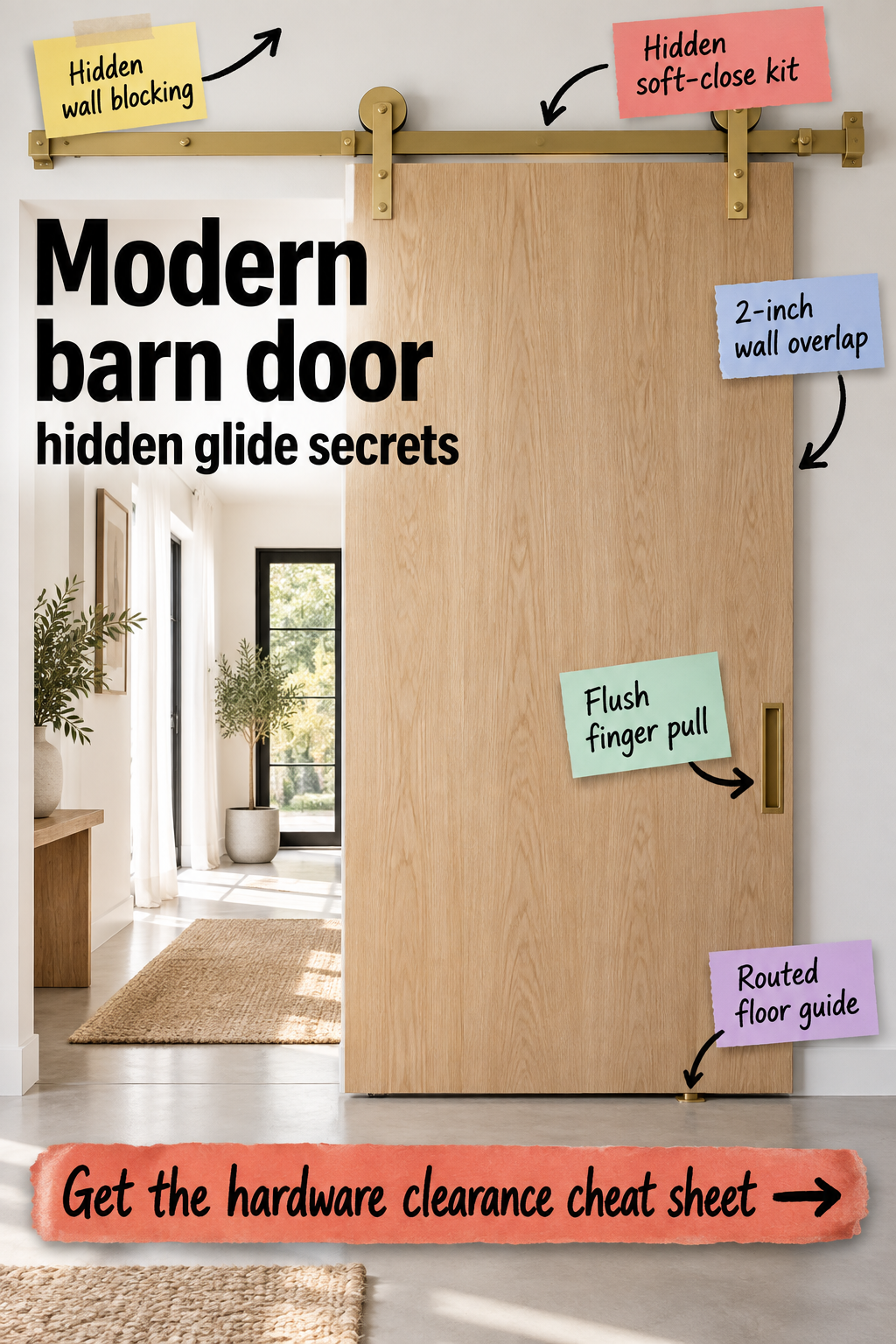 Modern Barn Door Clearances: The Ultimate Hardware Cheat Sheet