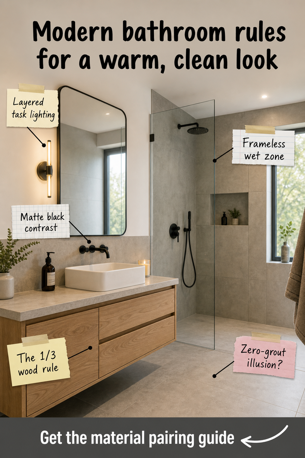 Modern Bathroom Rules: The 5-Point Material Pairing Guide