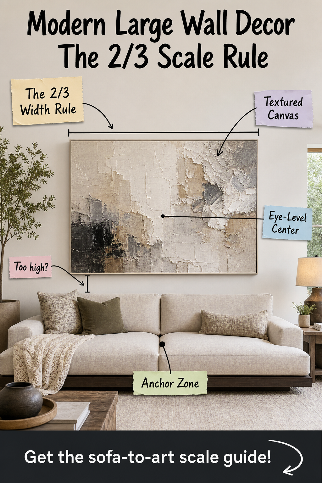 The Sofa-to-Art Proportion Guide: Sizing Large Wall Decor