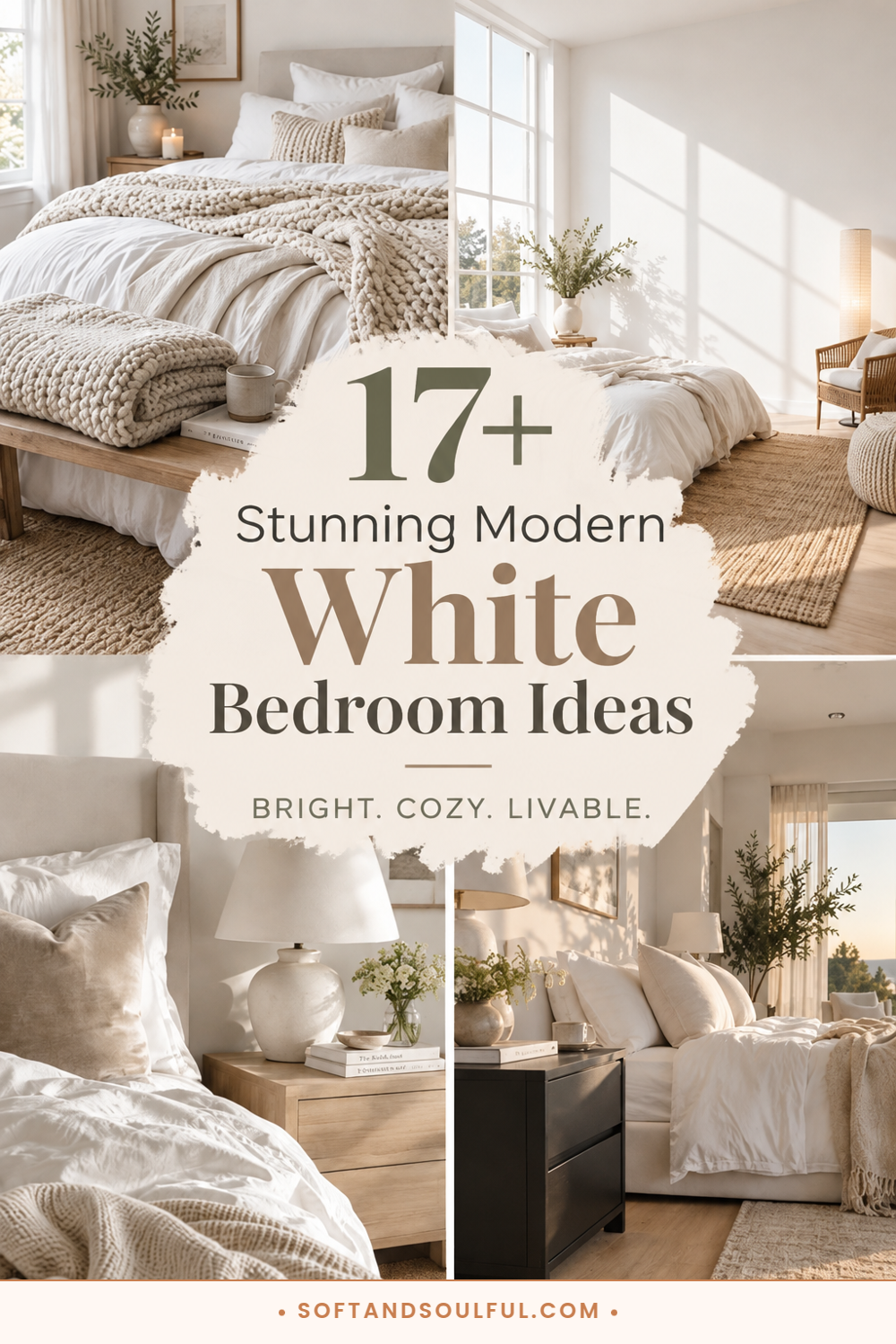 17+ Stunning Modern White Bedroom Ideas