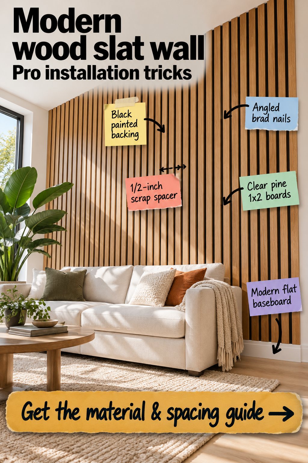 Modern Wood Slat Wall: The Complete Material & Spacing Guide